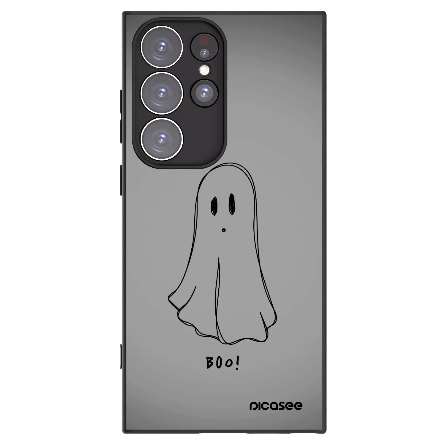 Picasee silikonowe czarne etui na Samsung Galaxy S23 Ultra 5G - Ghost