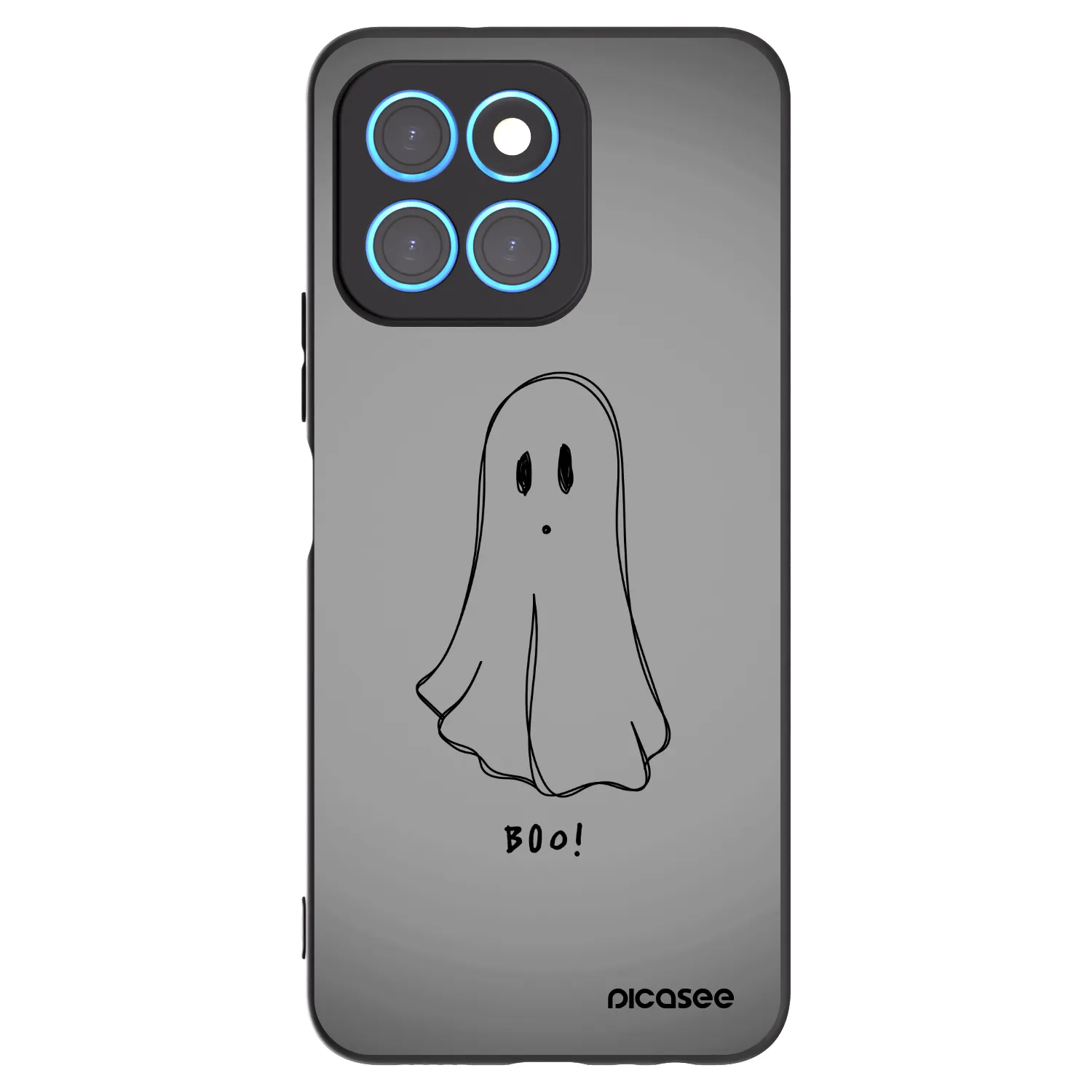 Picasee silikonowe czarne etui na Honor X6 - Ghost