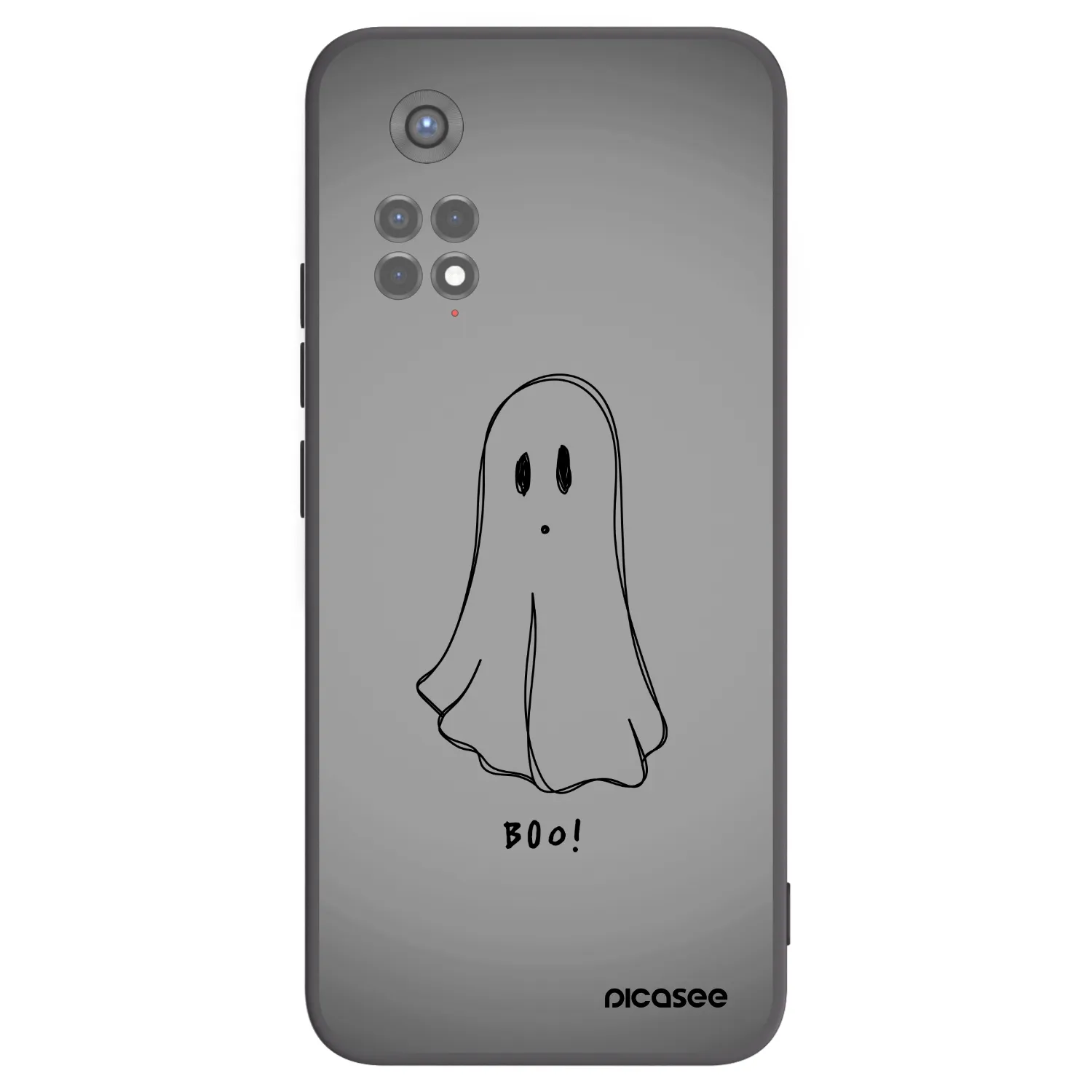 Picasee silikonowe czarne etui na Xiaomi Redmi Note 11S 5G - Ghost