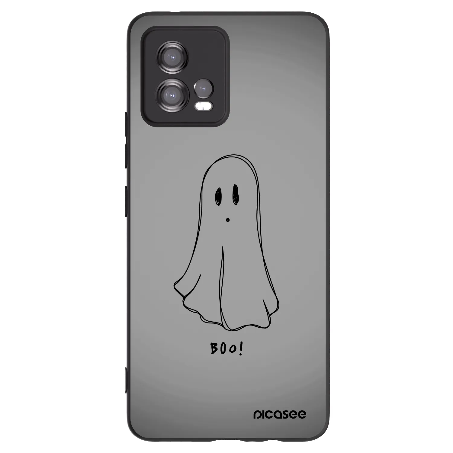 Picasee silikonowe czarne etui na Motorola Moto G72 - Ghost