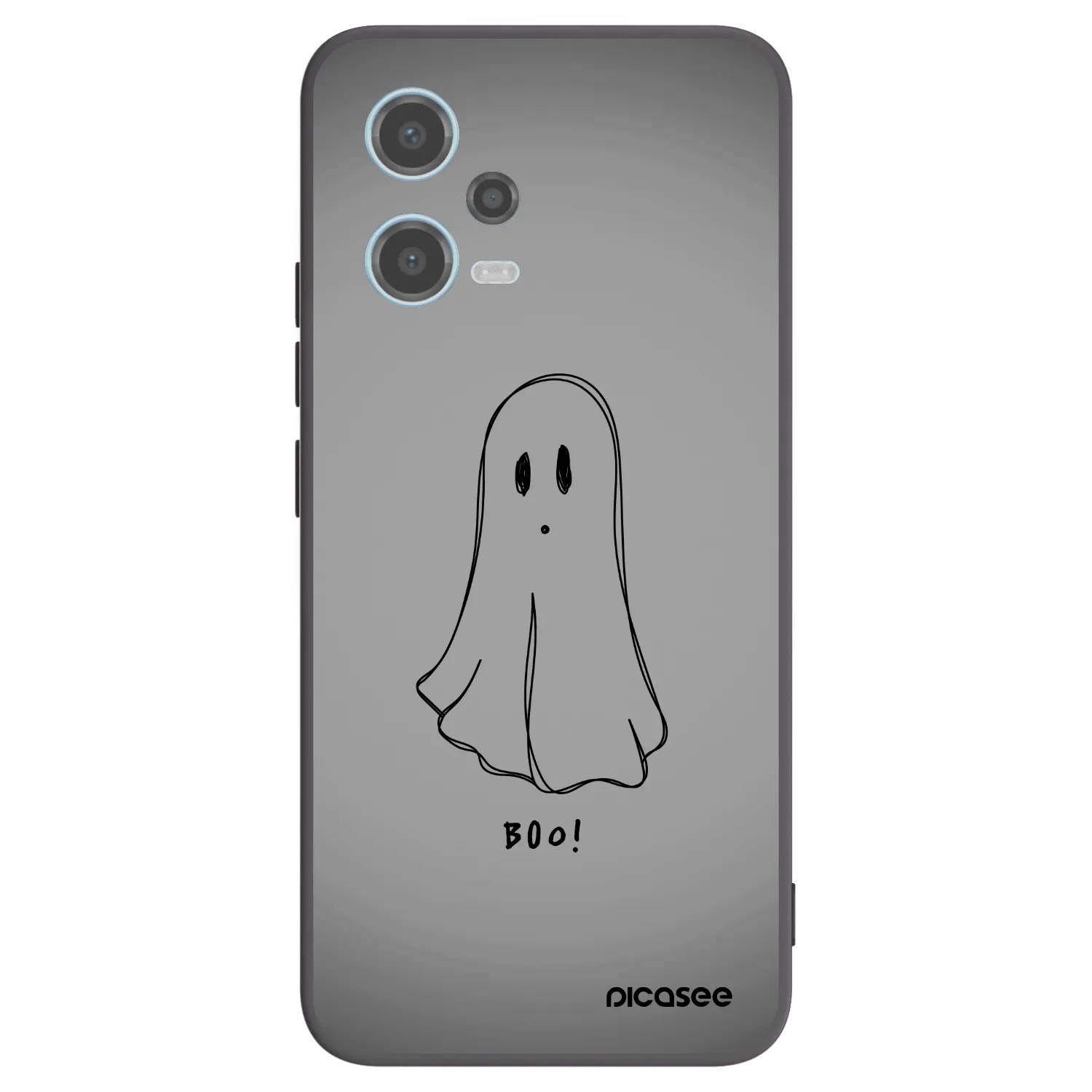 Picasee silikonowe czarne etui na Xiaomi Redmi Note 12 5G - Ghost