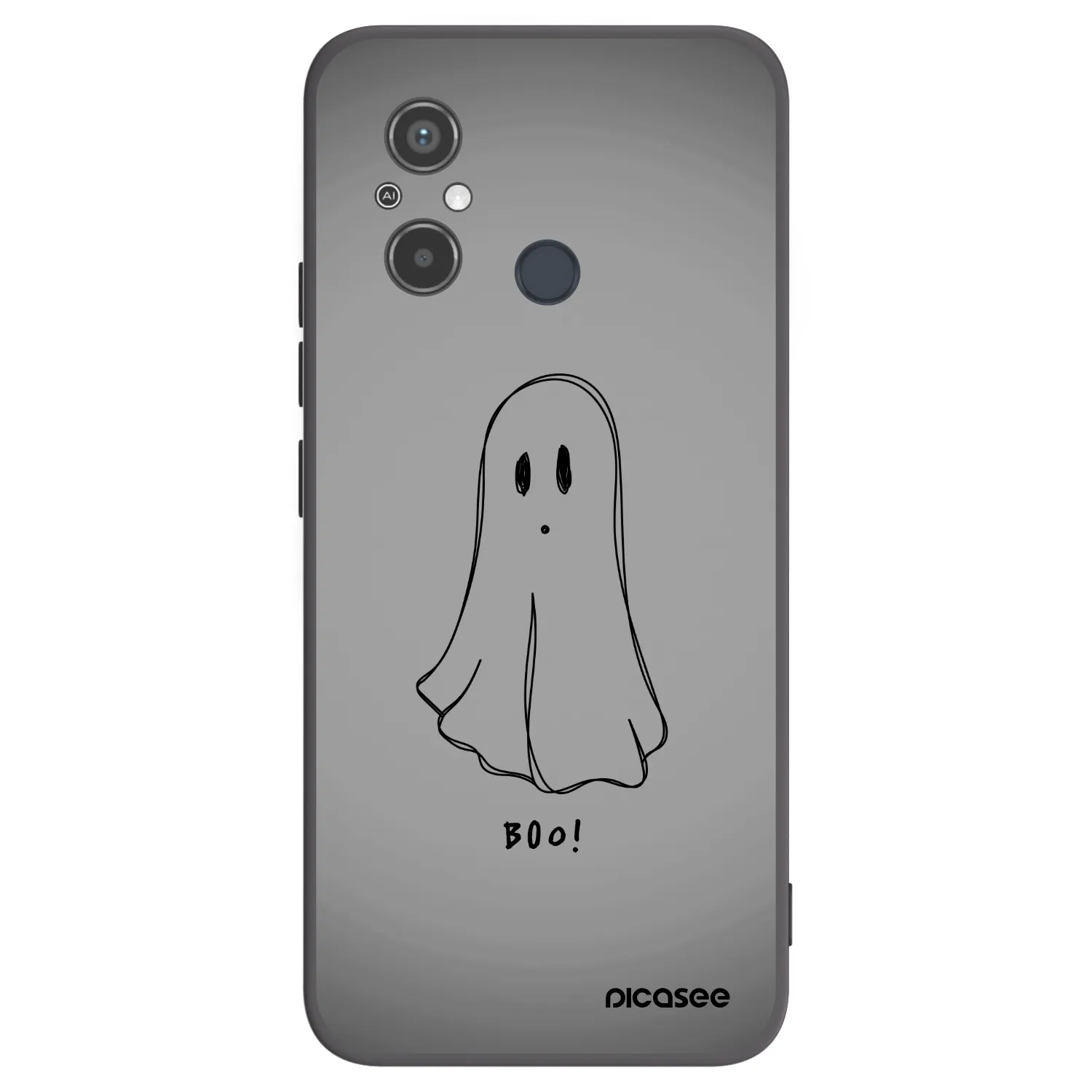 Picasee silikonowe czarne etui na Xiaomi Redmi 12C - Ghost
