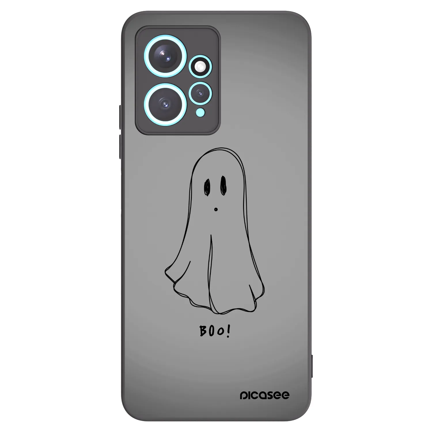 Picasee silikonowe czarne etui na Xiaomi Redmi Note 12 4G - Ghost