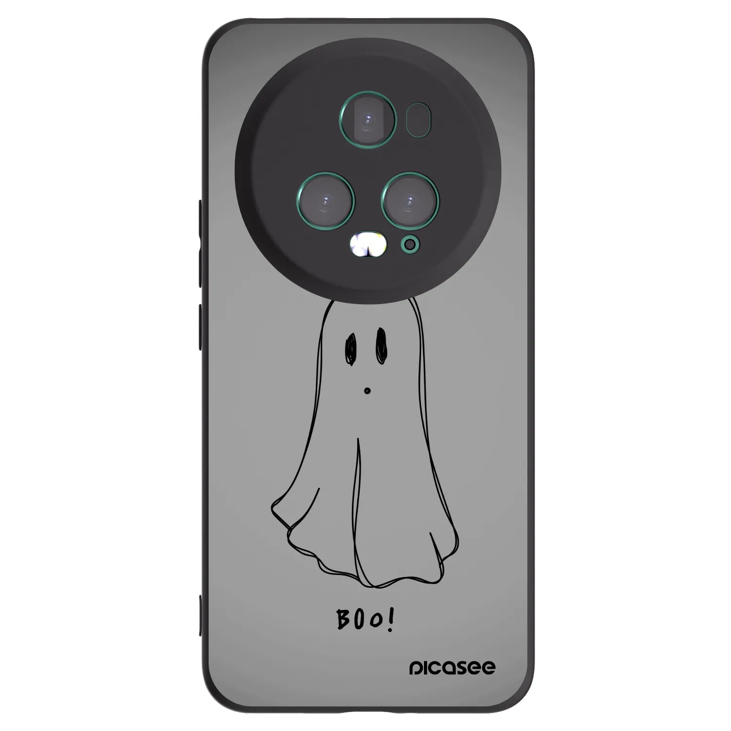 Picasee silikonowe czarne etui na Honor Magic5 Pro - Ghost