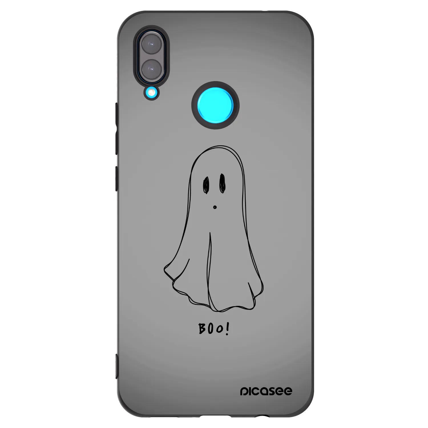Picasee silikonowe czarne etui na Huawei Nova 3i - Ghost