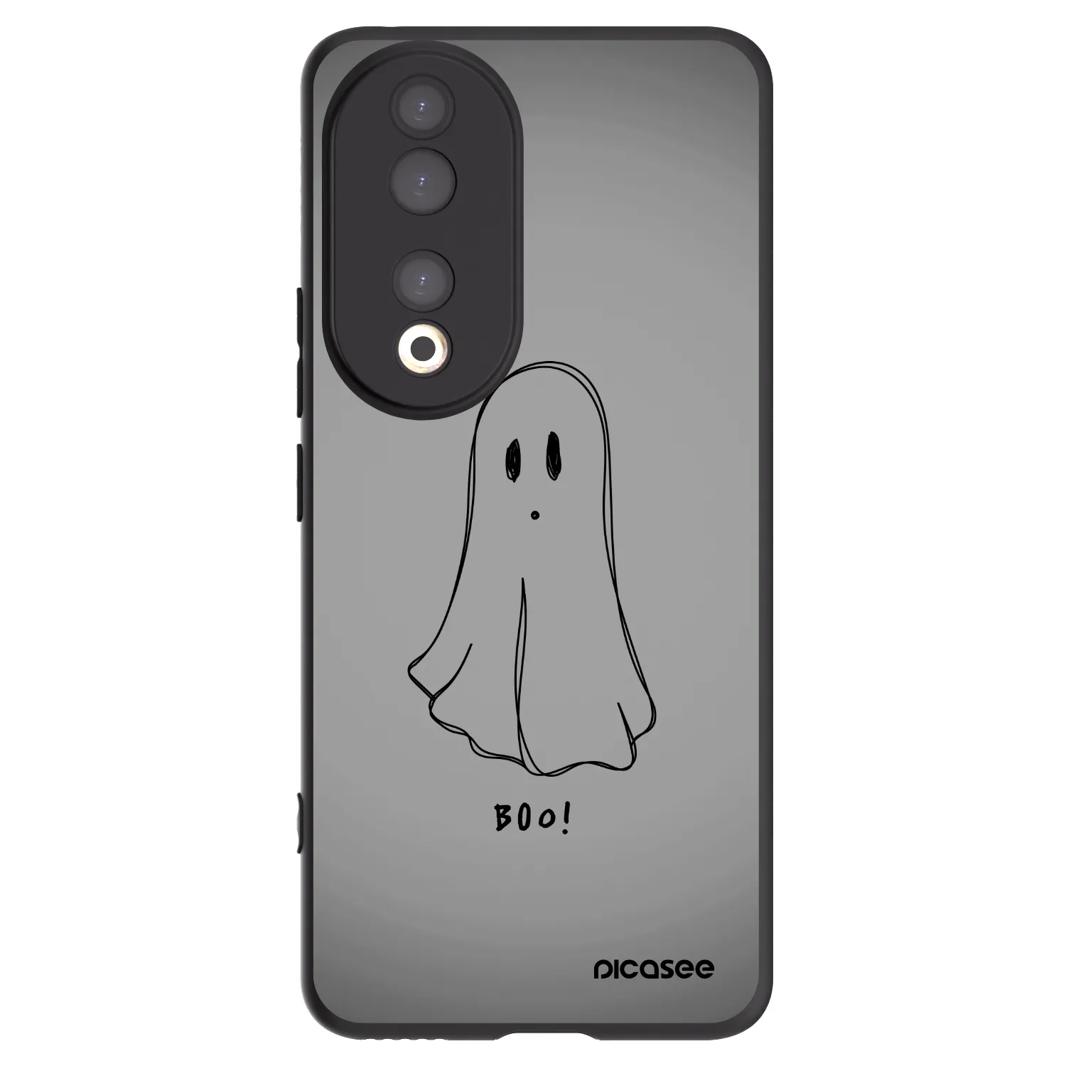 Picasee silikonowe czarne etui na Honor 90 5G - Ghost