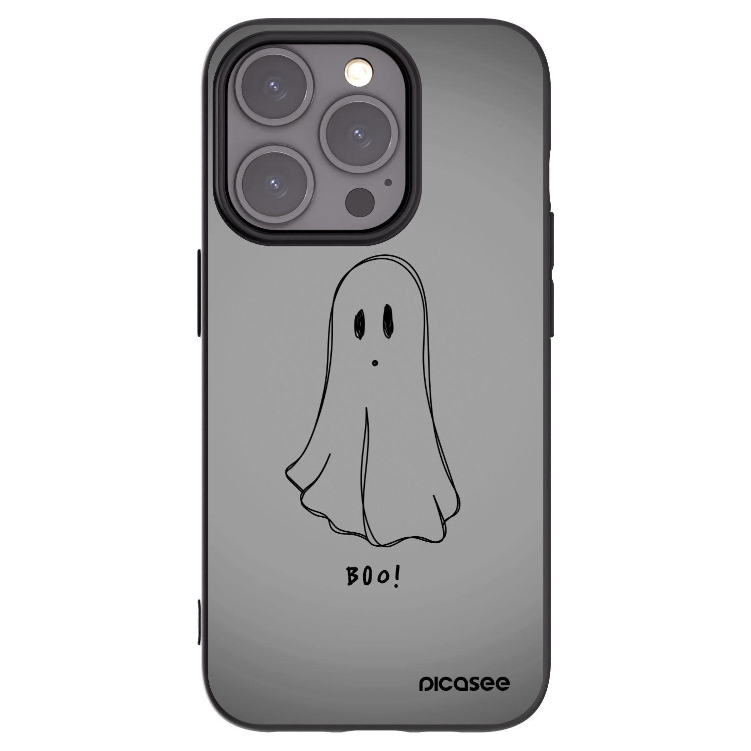 Picasee silikonowe czarne etui na Apple iPhone 15 Pro - Ghost