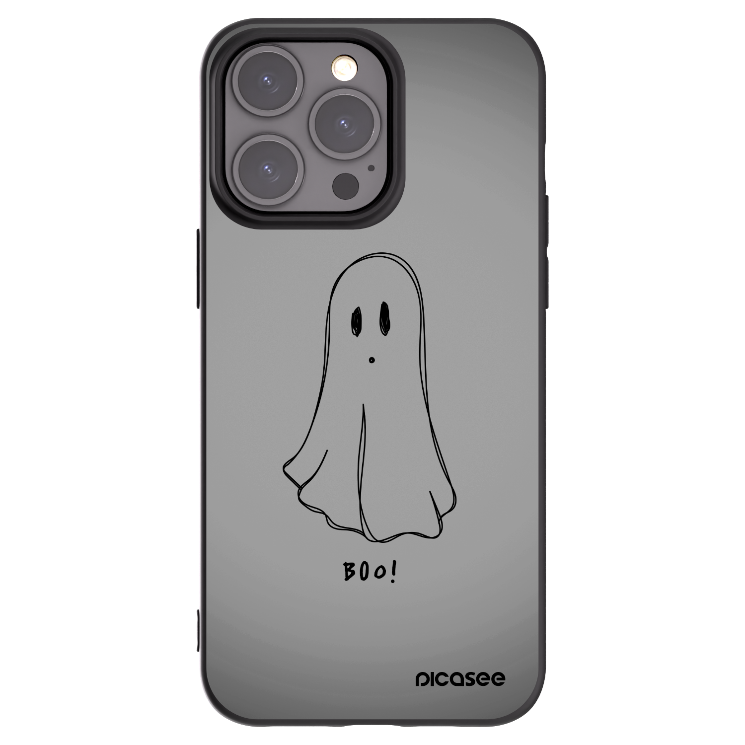 Picasee silikonowe czarne etui na Apple iPhone 15 Pro Max - Ghost