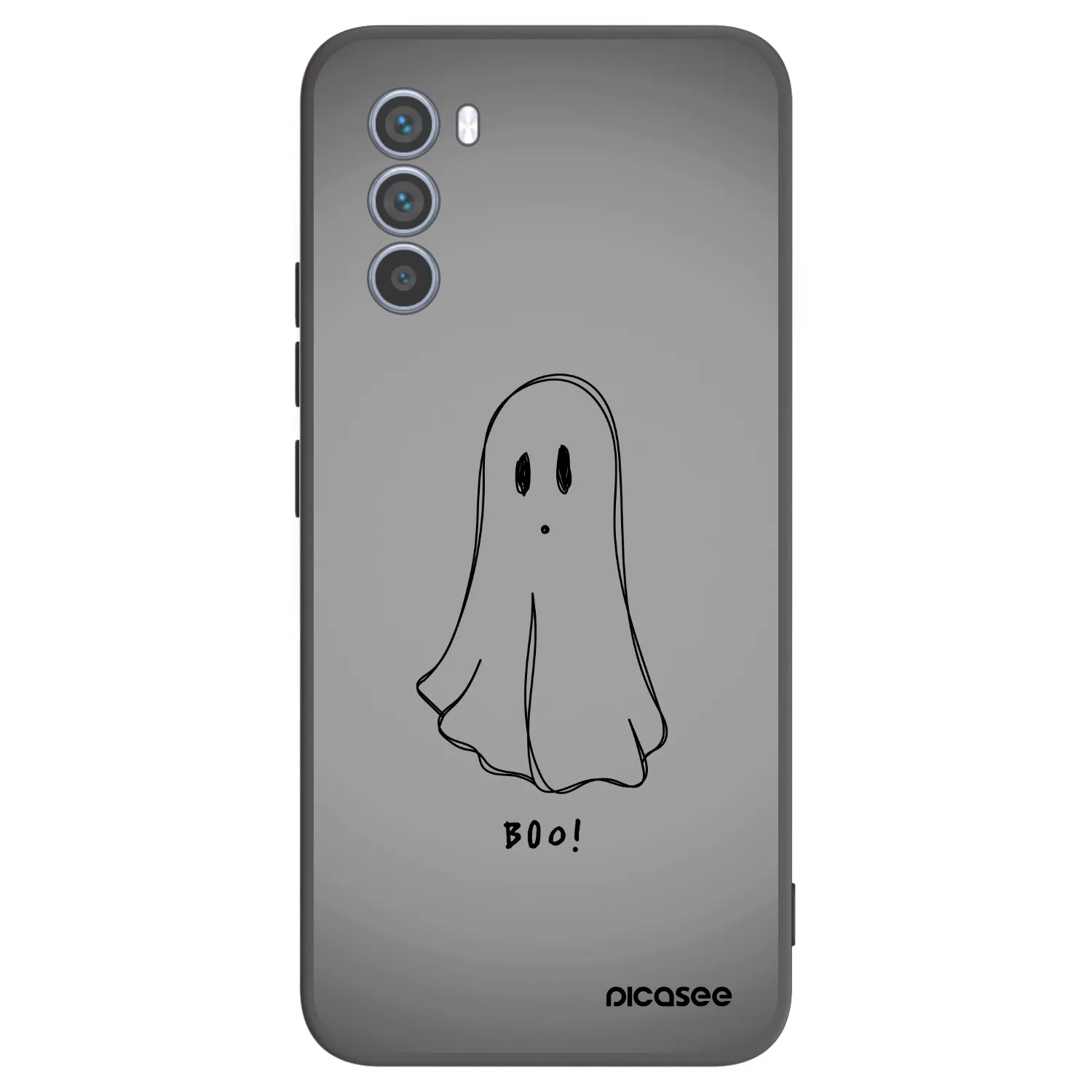 Picasee silikonowe czarne etui na Motorola Moto G62 - Ghost