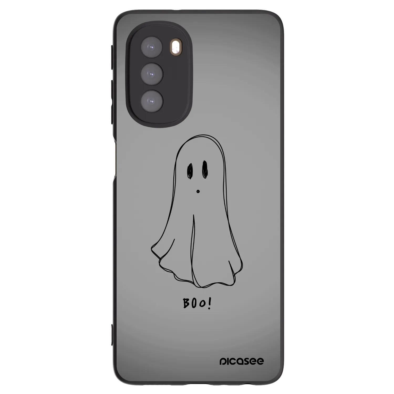 Picasee silikonowe czarne etui na Motorola Moto G51 - Ghost