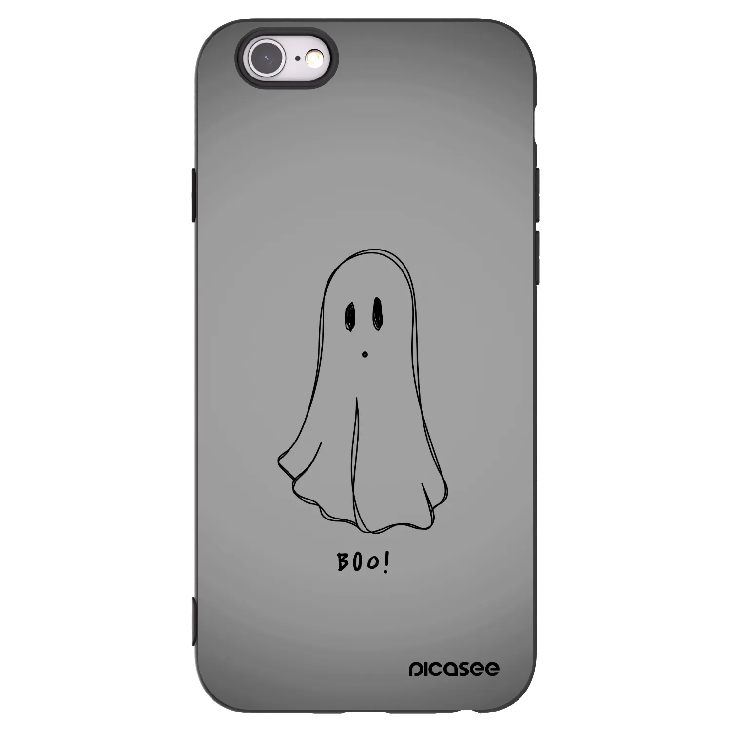 Picasee silikonowe czarne etui na Apple iPhone 6/6S - Ghost