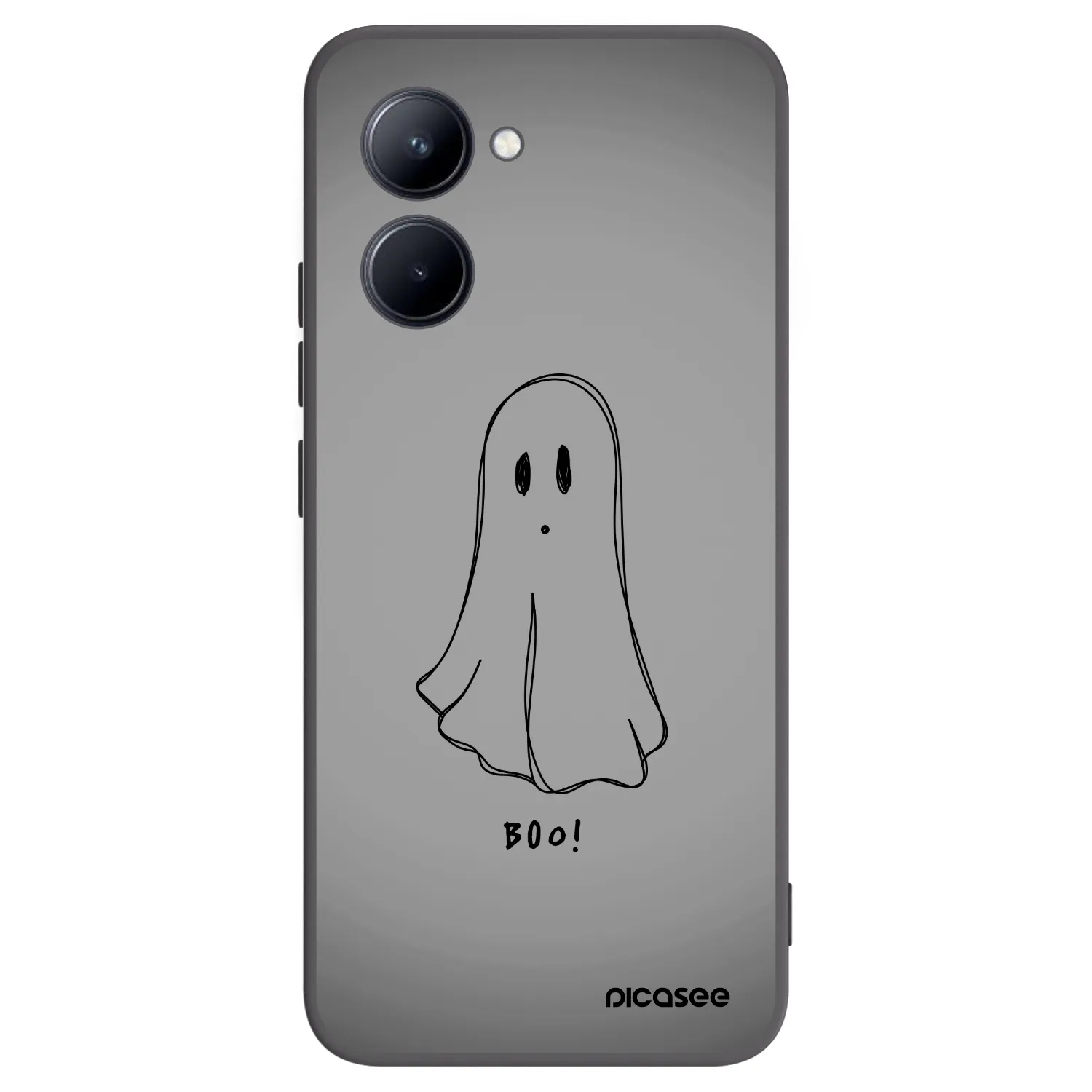 Picasee silikonowe czarne etui na Realme C33 (2023) - Ghost