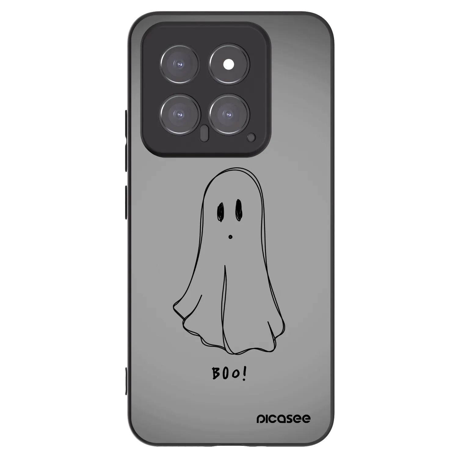 Picasee silikonowe czarne etui na Xiaomi 14 - Ghost
