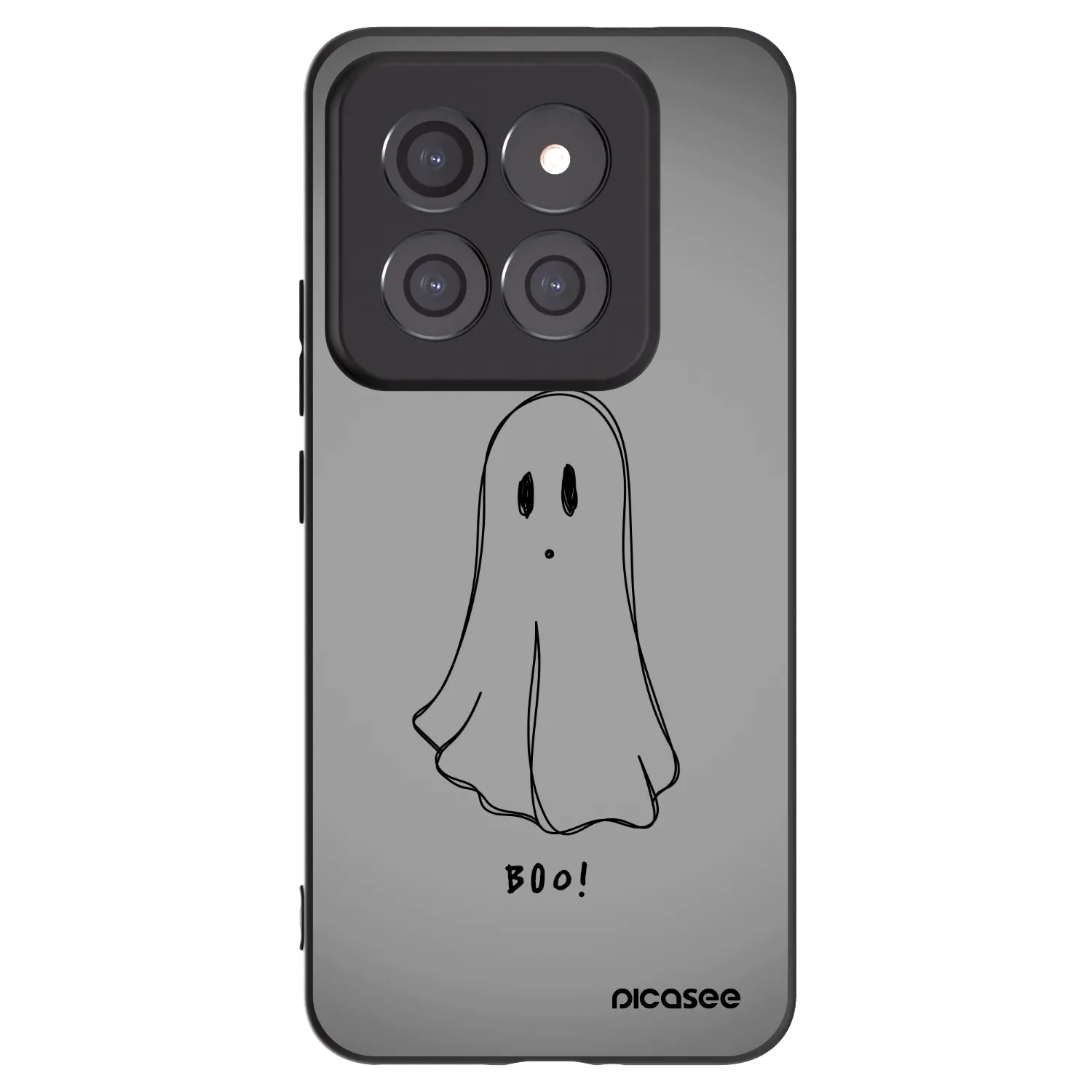Picasee silikonowe czarne etui na Xiaomi 14 Pro - Ghost