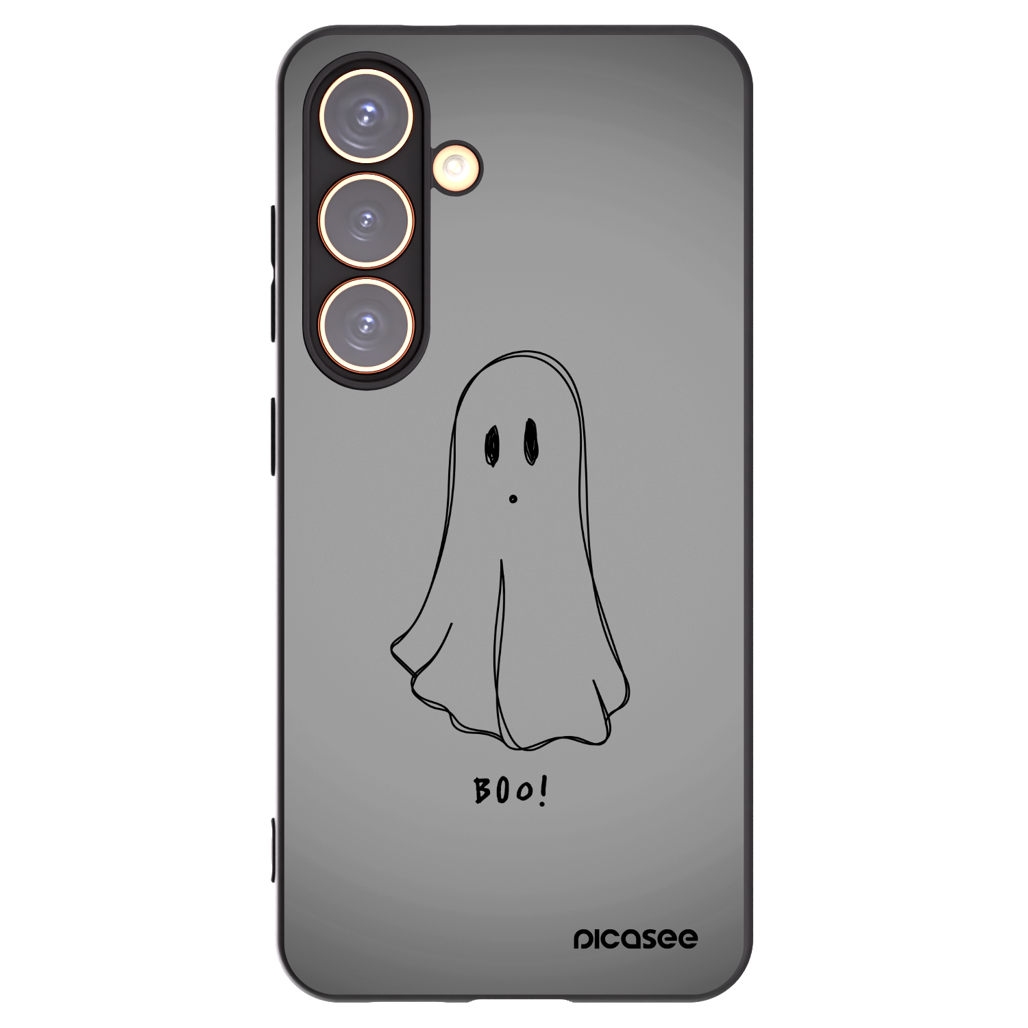 Picasee silikonowe czarne etui na Samsung Galaxy S24 S921B 5G - Ghost