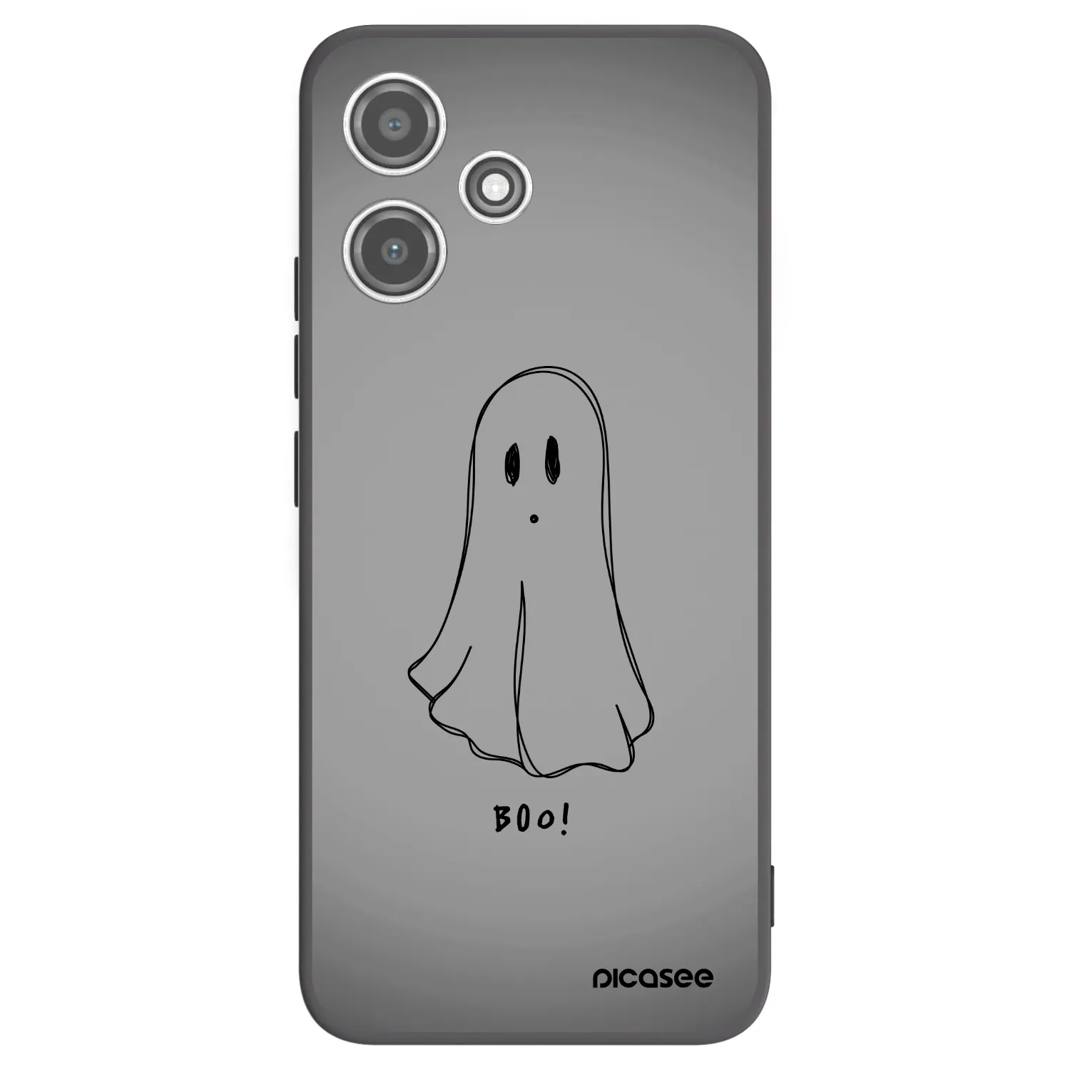Picasee silikonowe czarne etui na Xiaomi Redmi 12 5G - Ghost