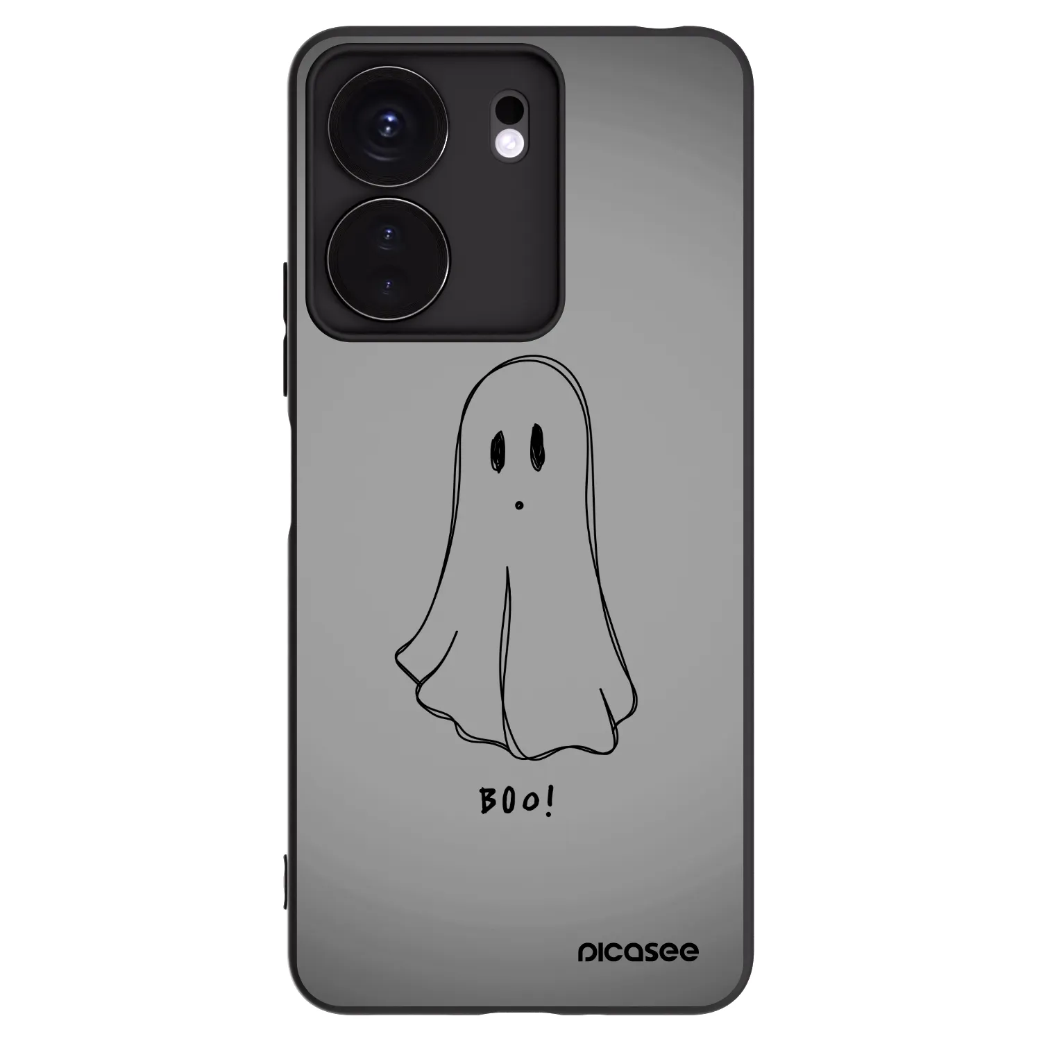 Picasee silikonowe czarne etui na Xiaomi Redmi 13C 4G - Ghost