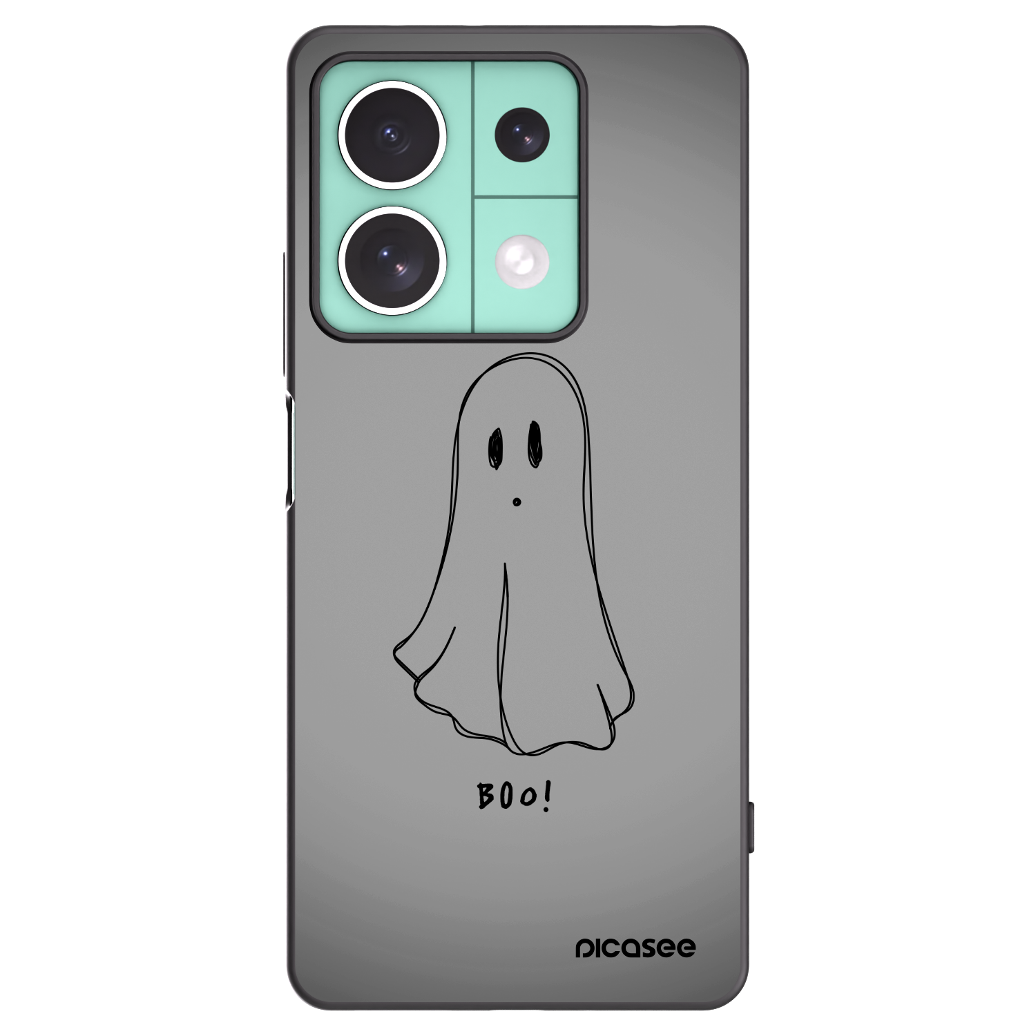 Picasee silikonowe czarne etui na Xiaomi Redmi Note 13 5G - Ghost