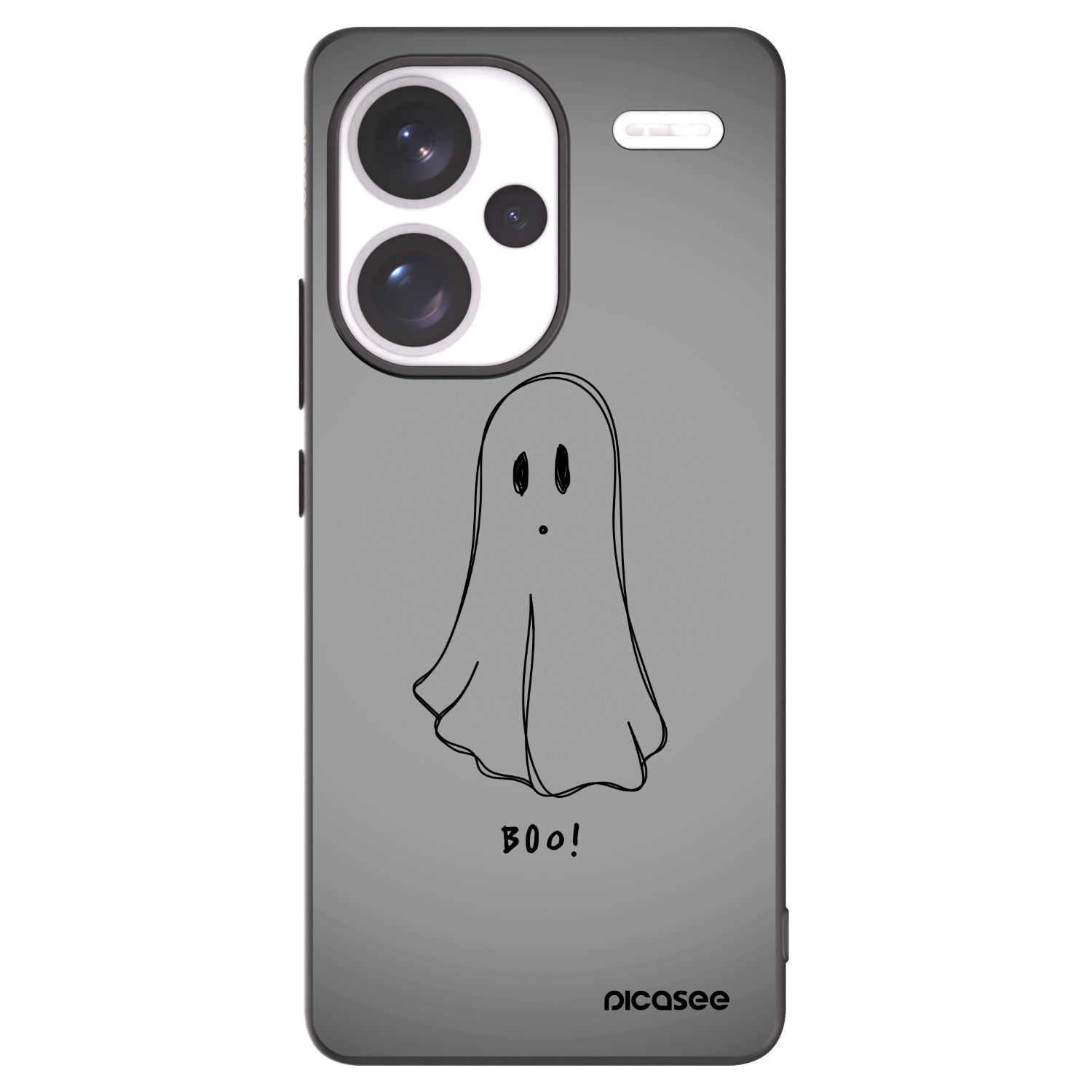 Picasee silikonowe czarne etui na Xiaomi Redmi Note 13 Pro+ 5G - Ghost