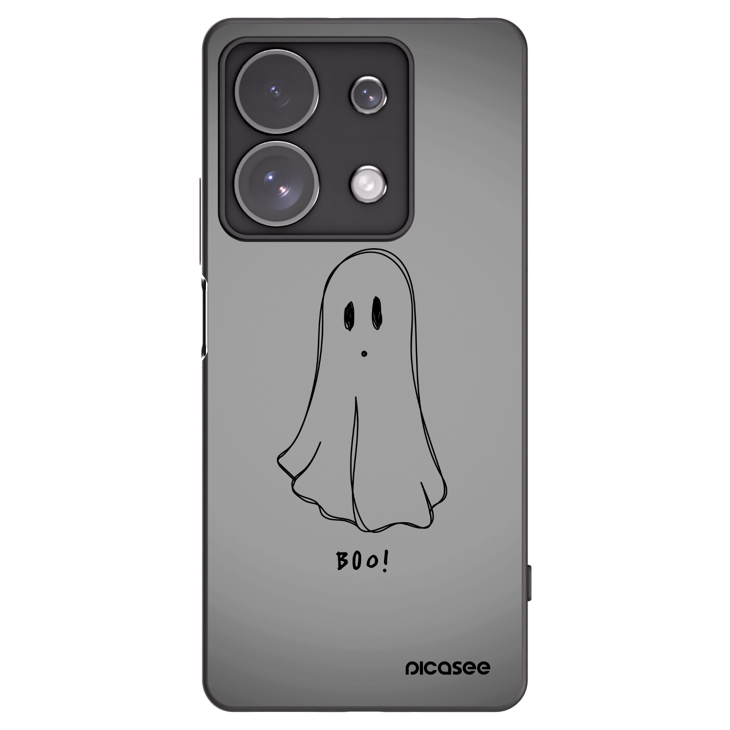 Picasee silikonowe czarne etui na Xiaomi Redmi Note 13 Pro 4G - Ghost