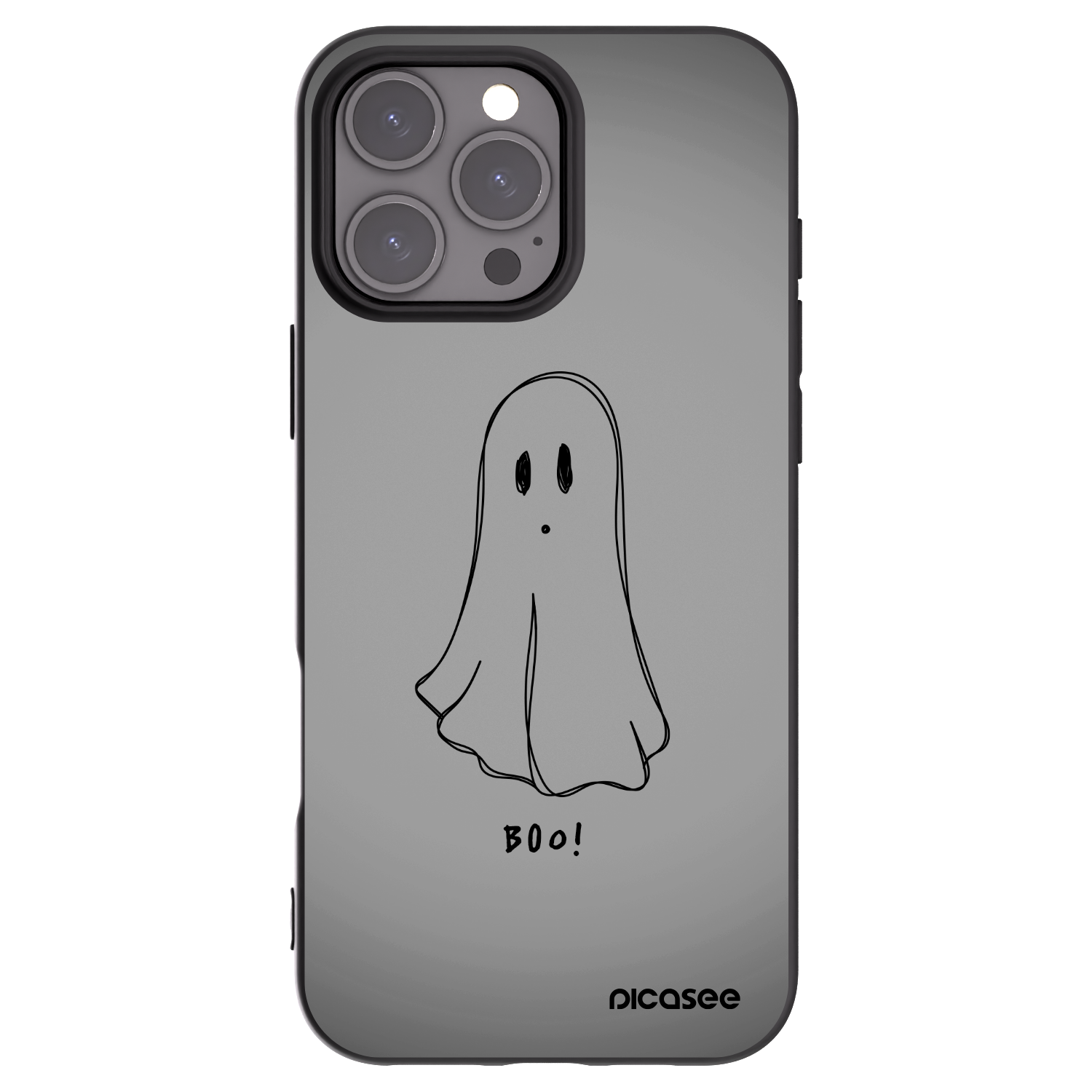 Picasee silikonowe czarne etui na Apple iPhone 16 Pro Max - Ghost
