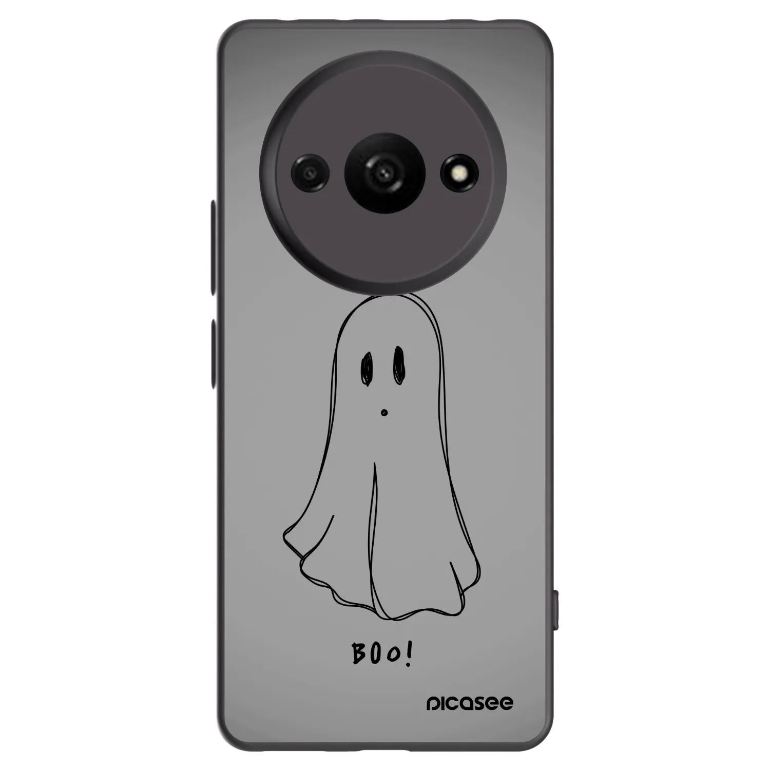 Picasee silikonowe czarne etui na Xiaomi Redmi A3 - Ghost