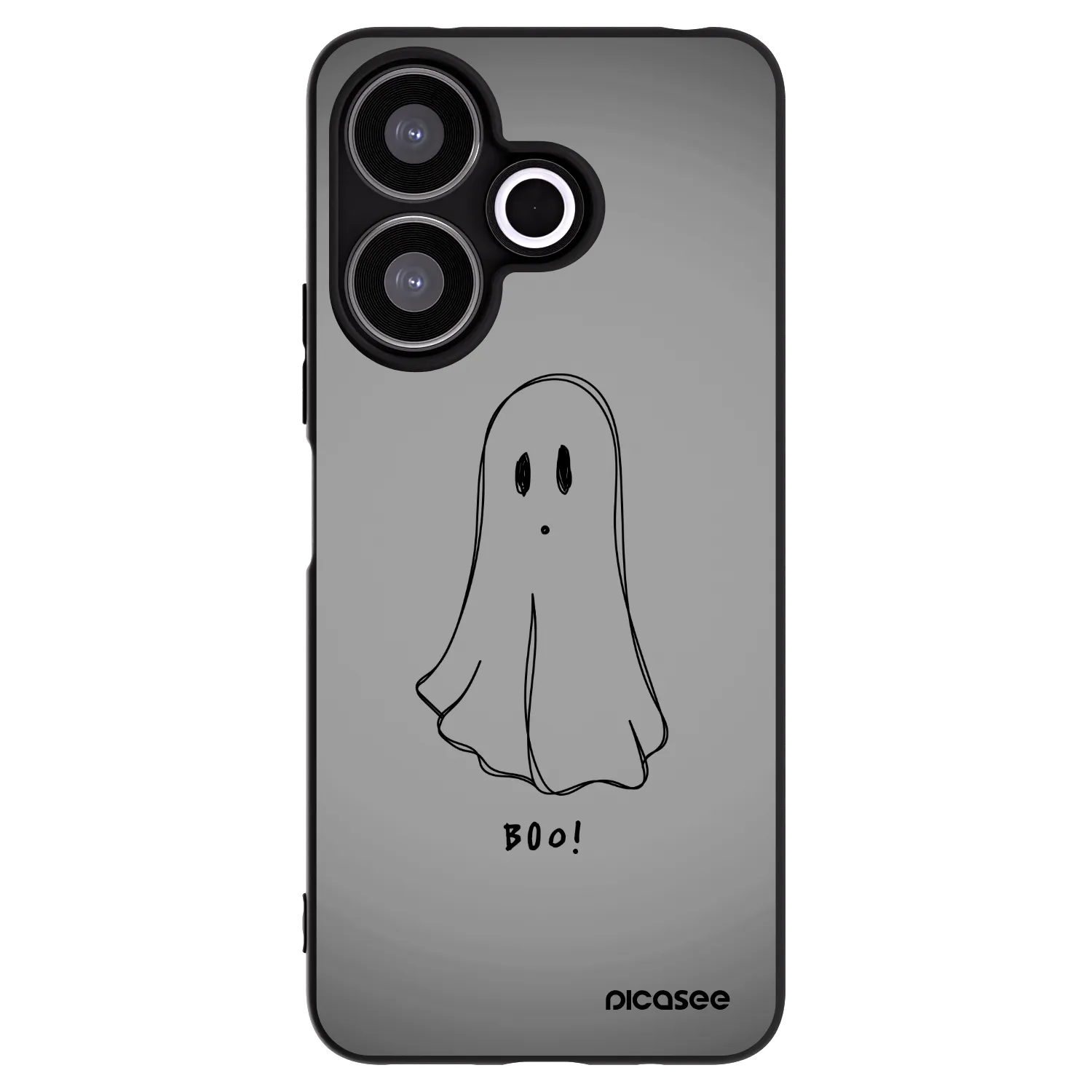 Picasee silikonowe czarne etui na Xiaomi Redmi 13 4G - Ghost
