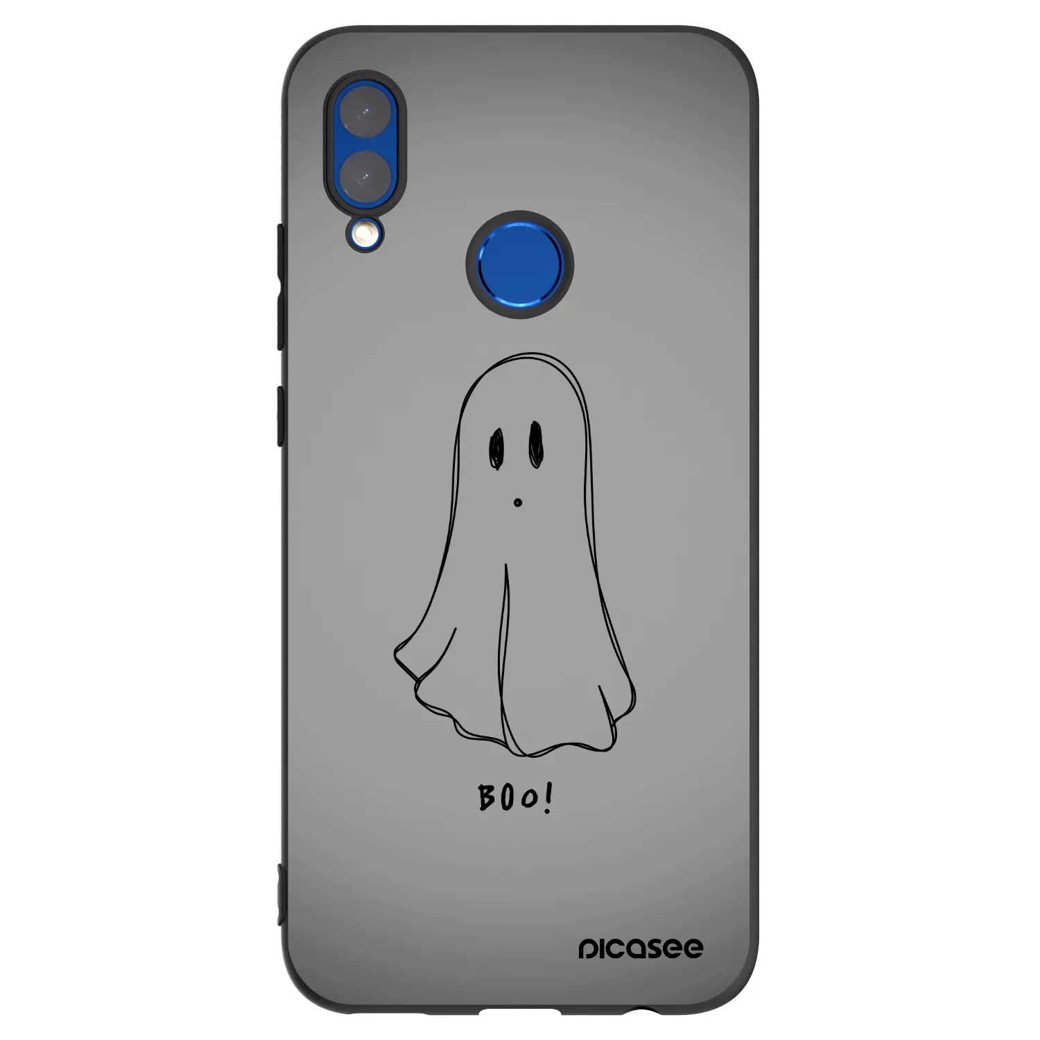 Picasee silikonowe czarne etui na Huawei P Smart 2019 - Ghost