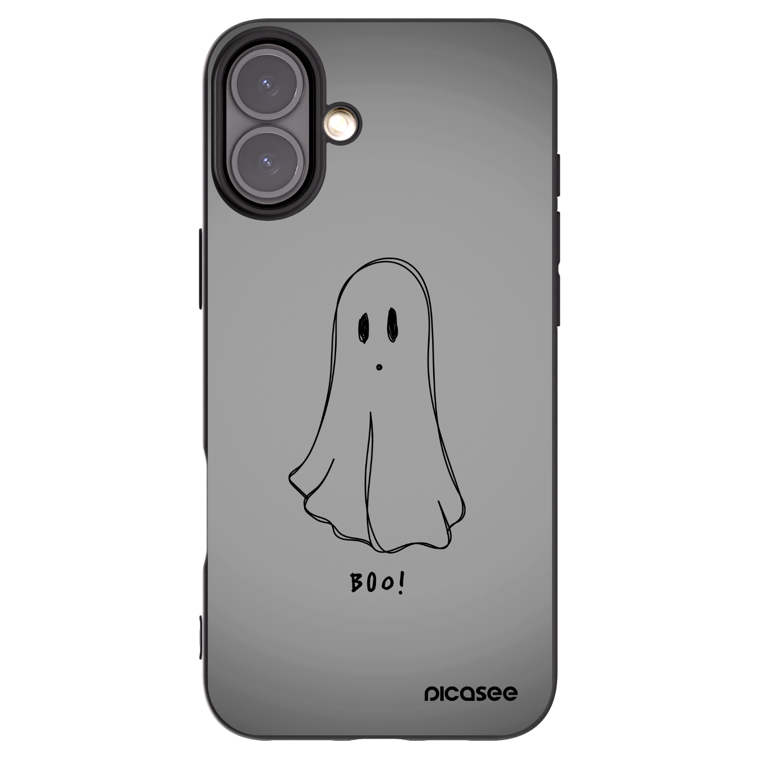 Picasee silikonowe czarne etui na Apple iPhone 16 Plus - Ghost