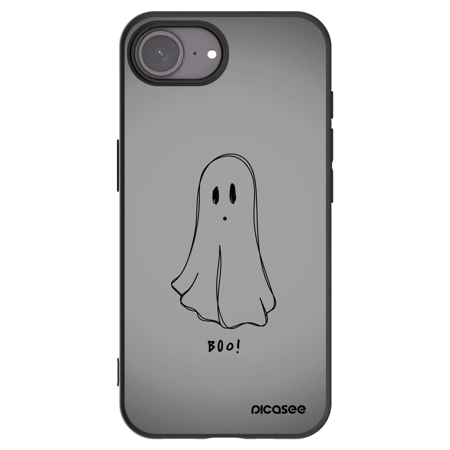 Picasee silikonowe czarne etui na Apple iPhone 16e - Ghost