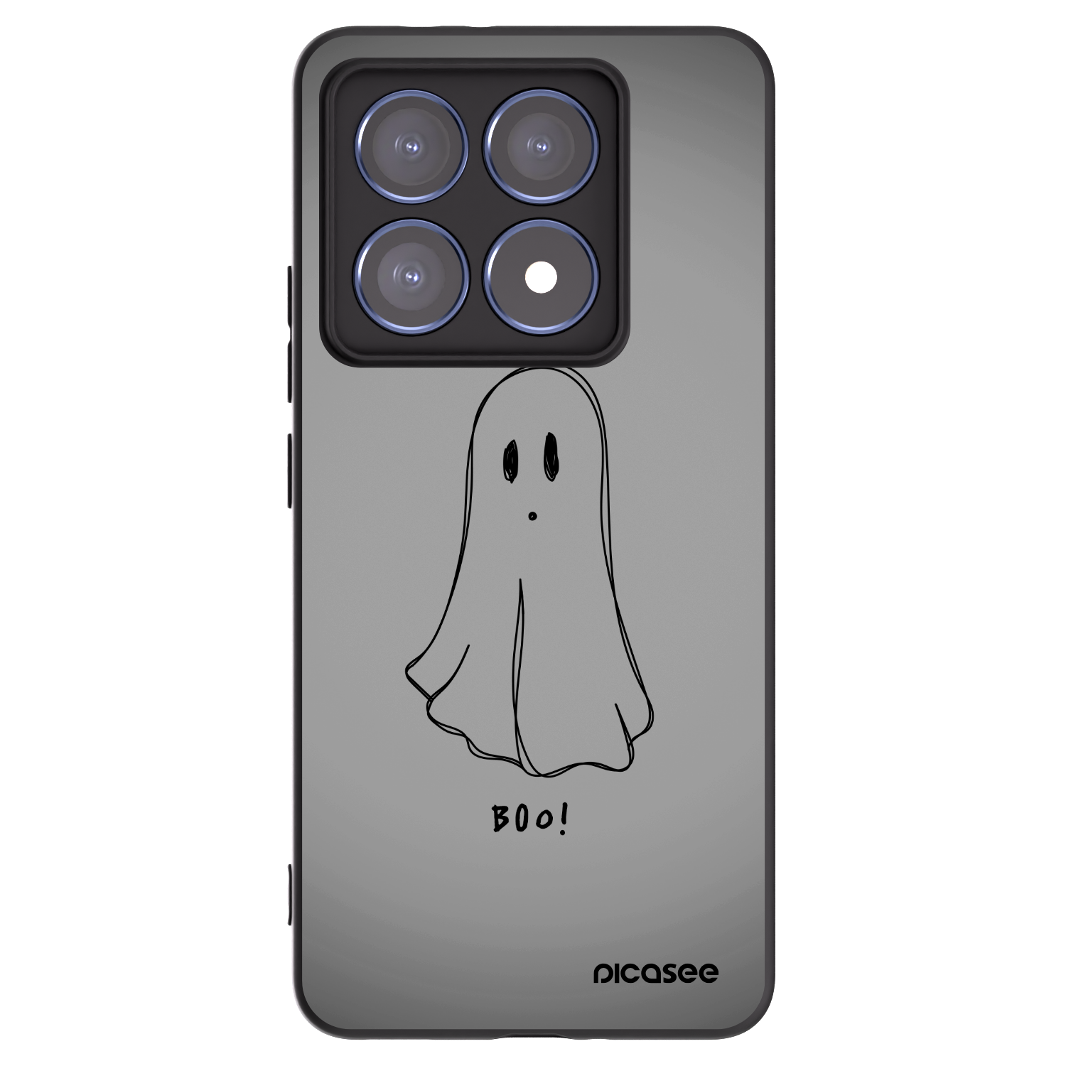 Picasee silikonowe czarne etui na Xiaomi 14T Pro - Ghost