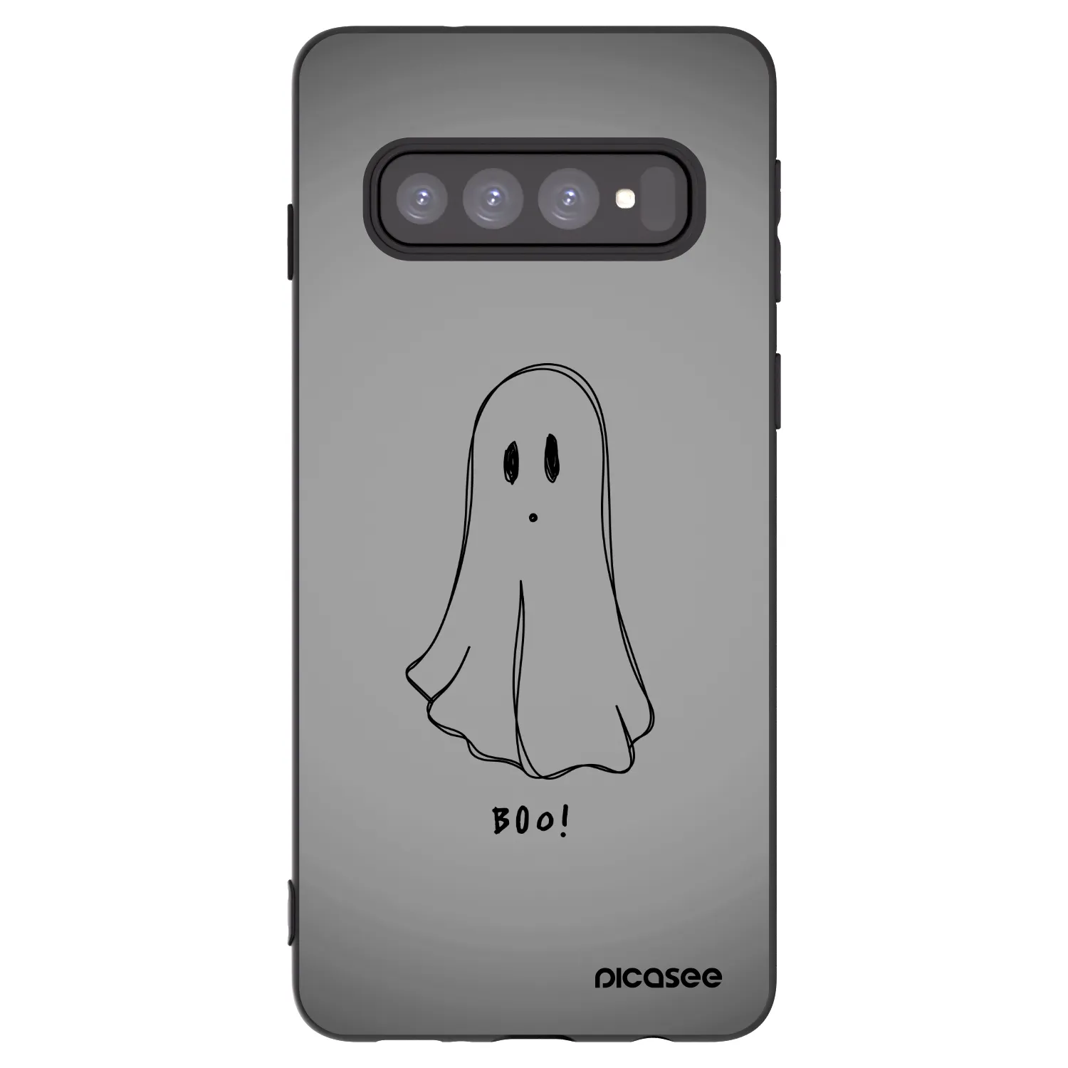 Picasee silikonowe czarne etui na Samsung Galaxy S10 G973 - Ghost