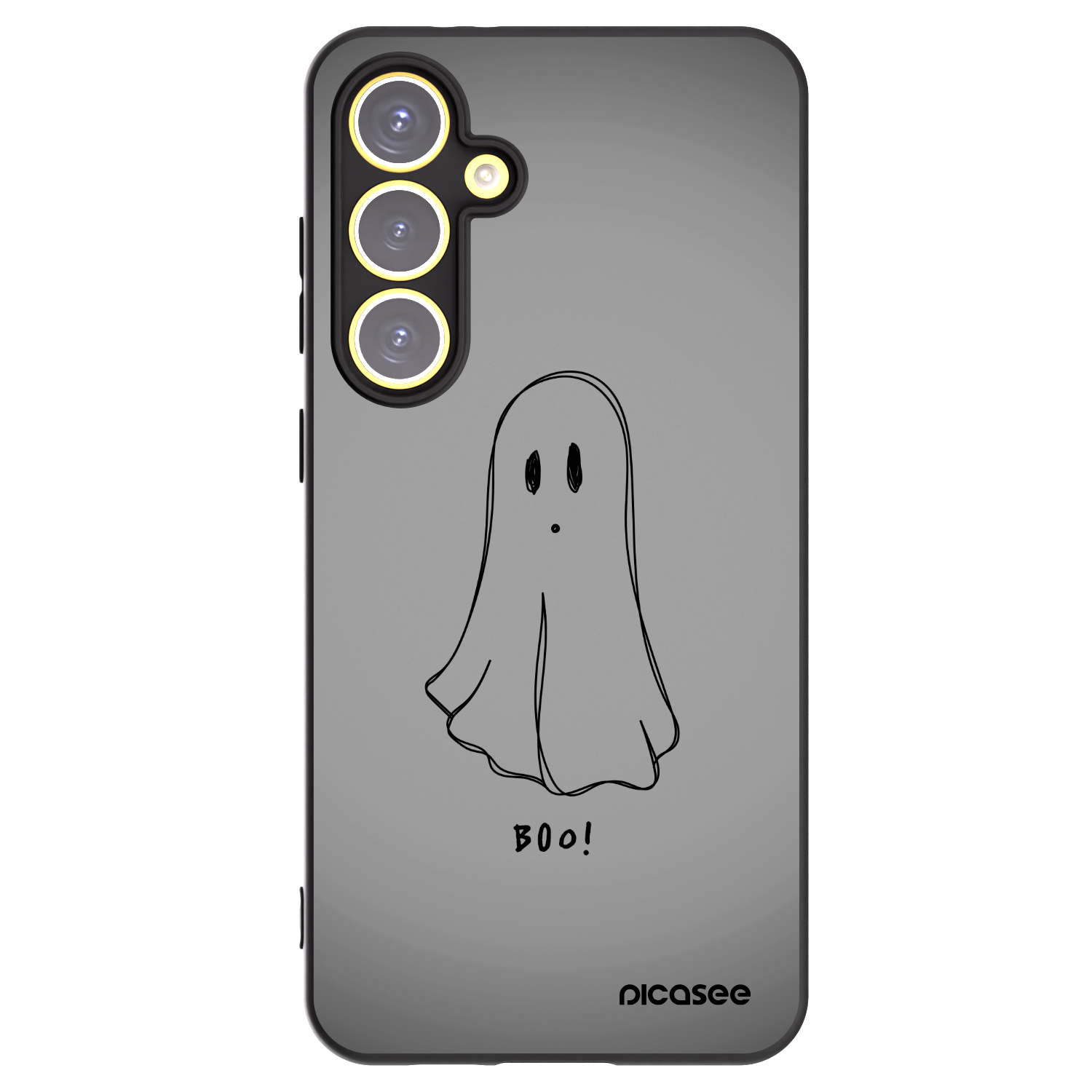 Picasee silikonowe czarne etui na Samsung Galaxy S24 FE S721B - Ghost