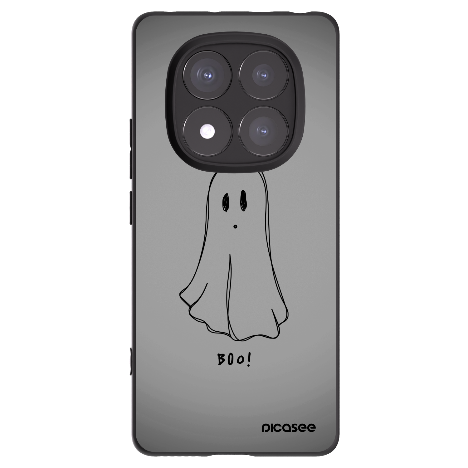 Picasee silikonowe czarne etui na Xiaomi Redmi Note 14 Pro+ 5G - Ghost