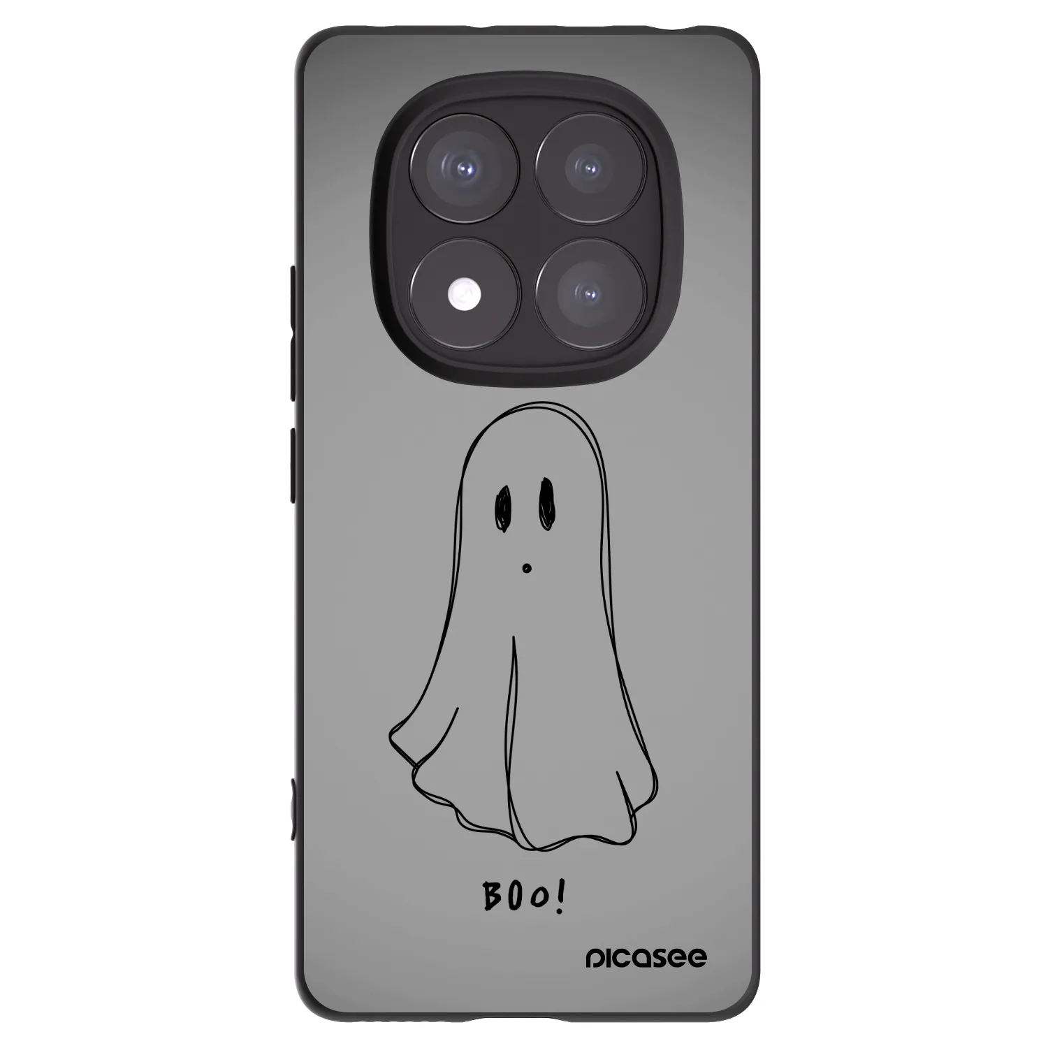 Picasee silikonowe czarne etui na Xiaomi Redmi Note 14 Pro 5G - Ghost