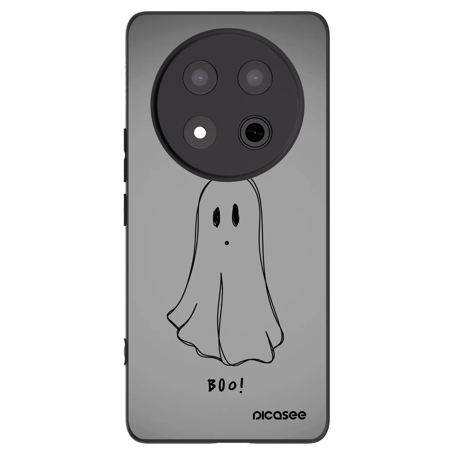 Picasee silikonowe czarne etui na Honor Magic7 Lite 5G - Ghost