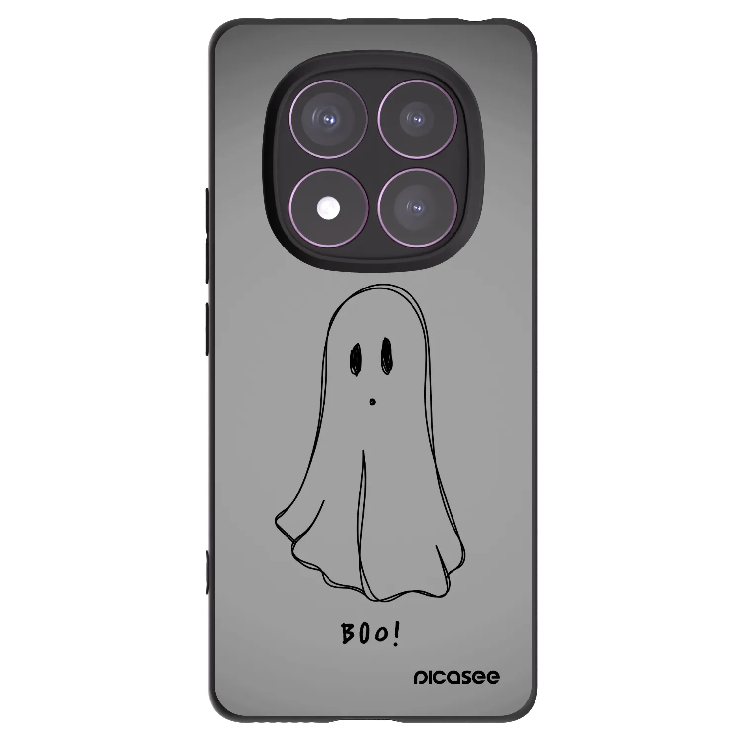 Picasee silikonowe czarne etui na Xiaomi Redmi Note 14 Pro 4G - Ghost