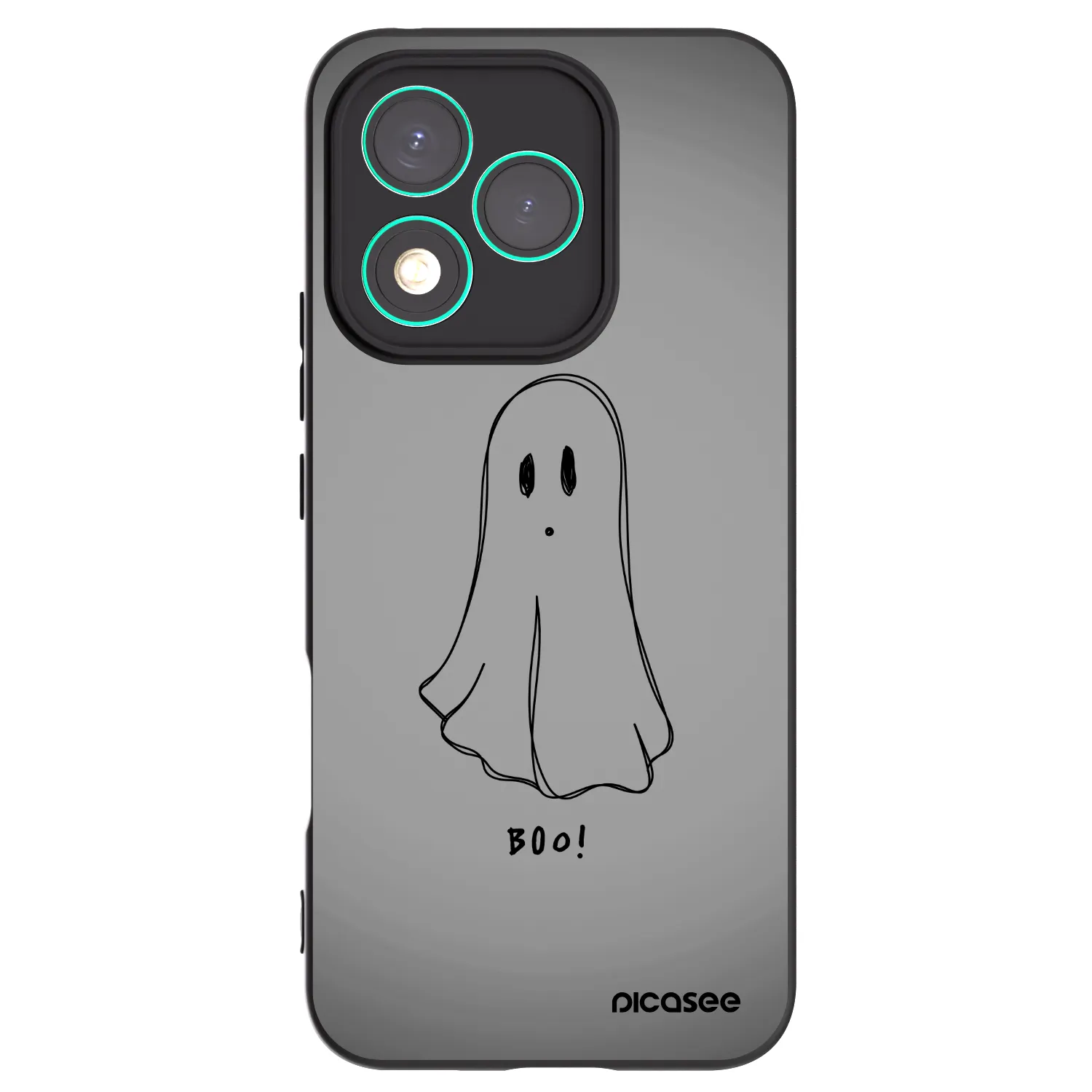 Picasee silikonowe czarne etui na Honor 400 Lite 5G - Ghost