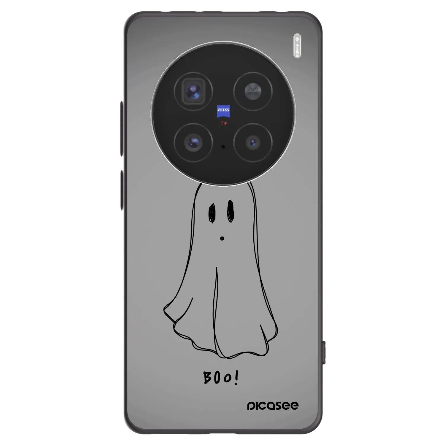 Picasee silikonowe czarne etui na Vivo X200 Pro - Ghost