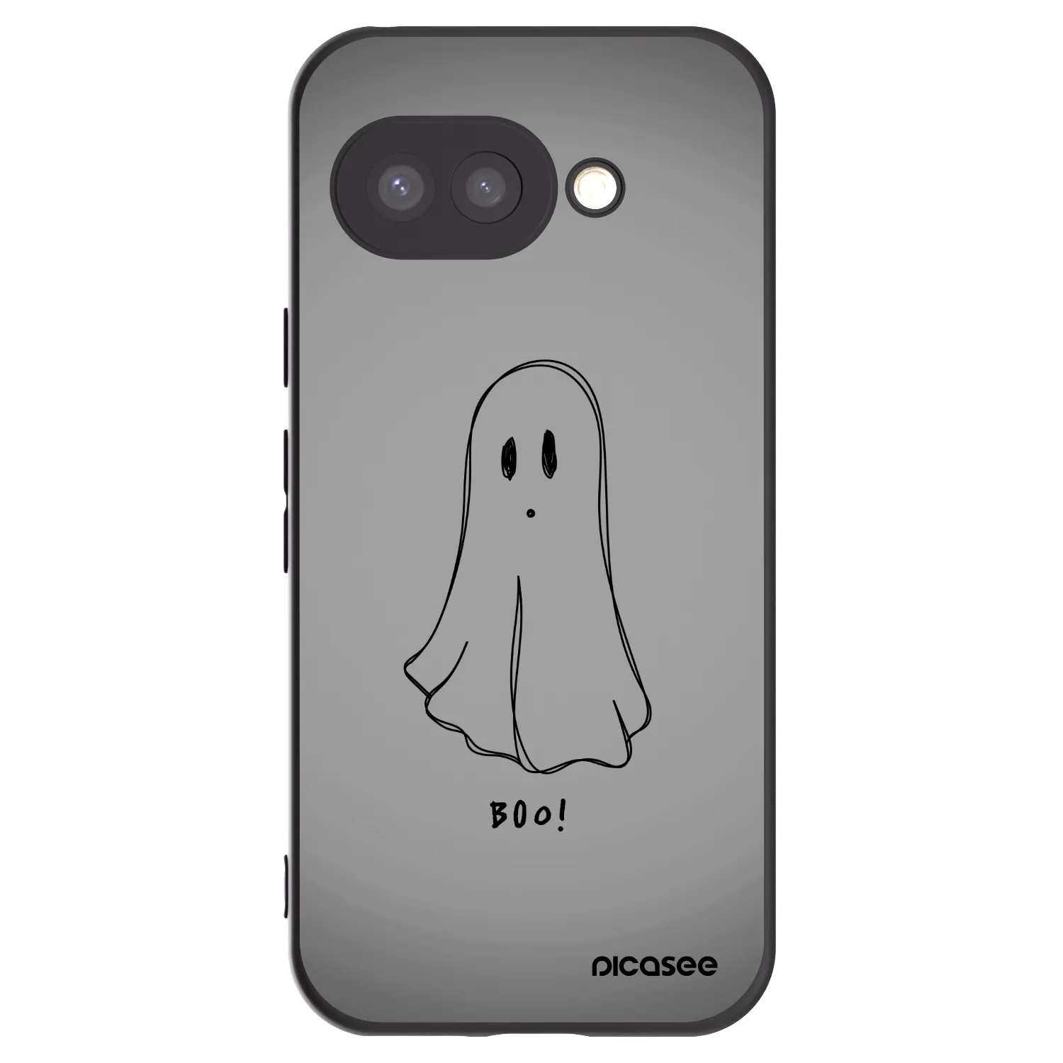 Picasee silikonowe czarne etui na Google Pixel 9a - Ghost