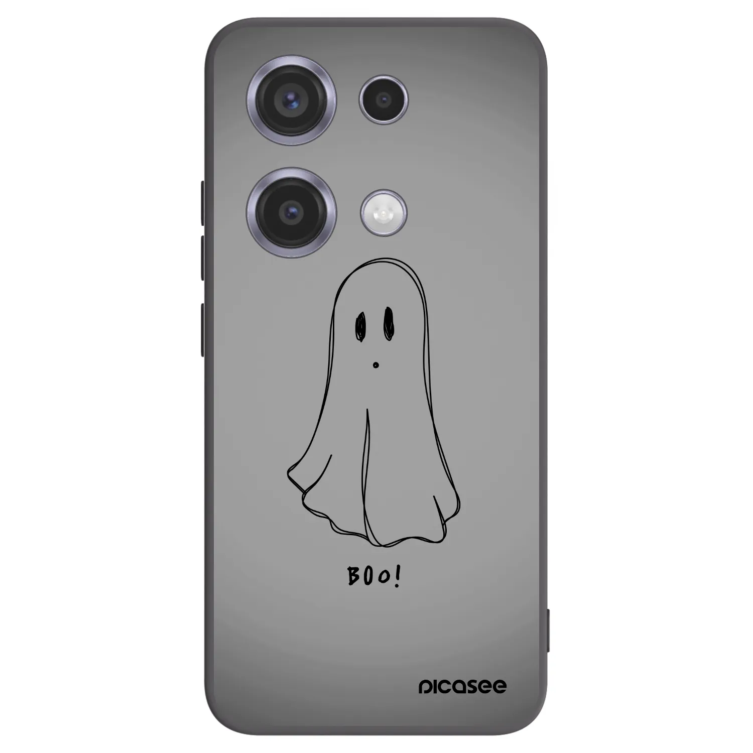 Picasee silikonowe czarne etui na Xiaomi Redmi Note 14S - Ghost