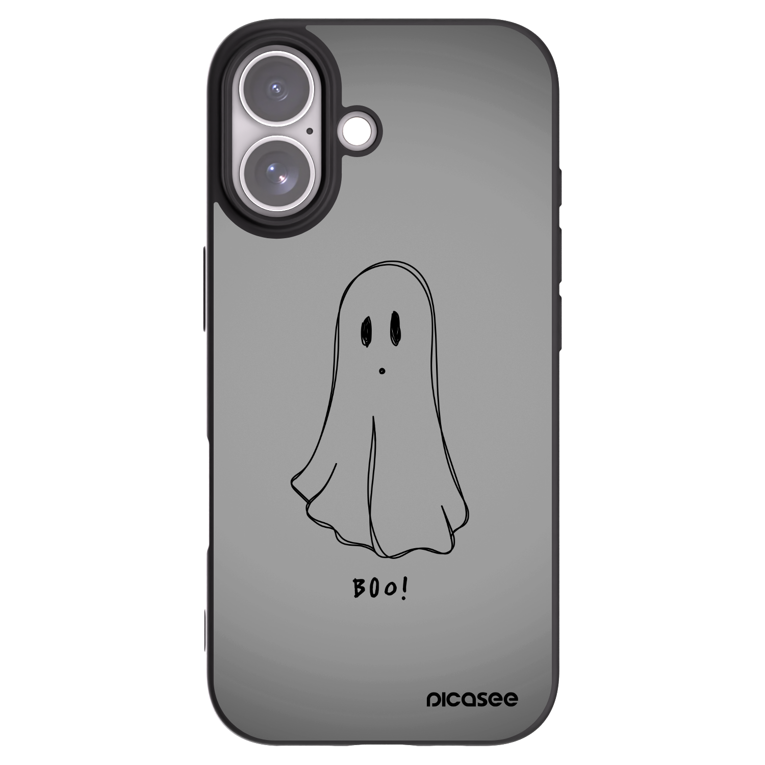 Picasee silikonowe czarne etui na Apple iPhone 17 - Ghost