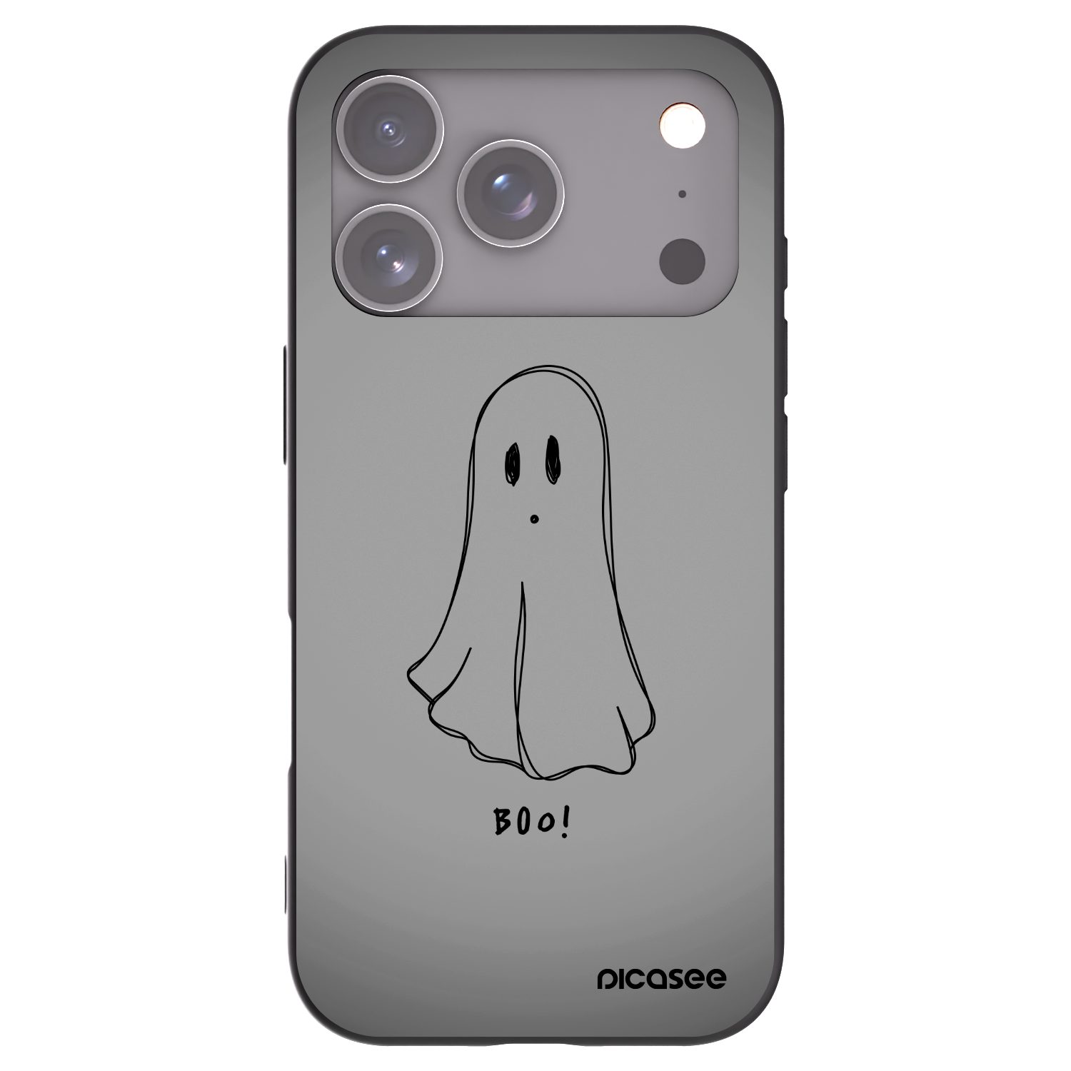 Picasee silikonowe czarne etui na Apple iPhone 17 Pro - Ghost