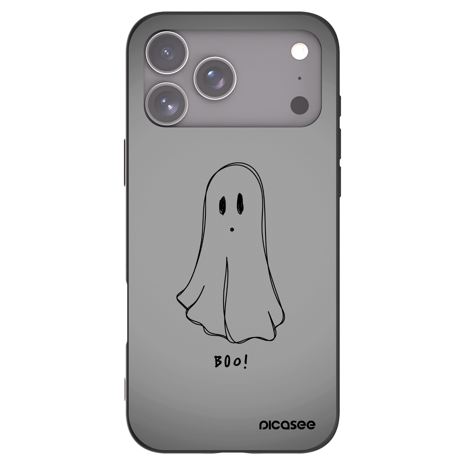 Picasee silikonowe czarne etui na Apple iPhone 17 Pro Max - Ghost