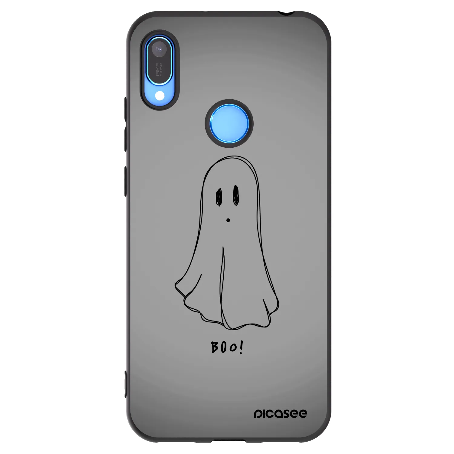 Picasee silikonowe czarne etui na Huawei Y6 2019 - Ghost