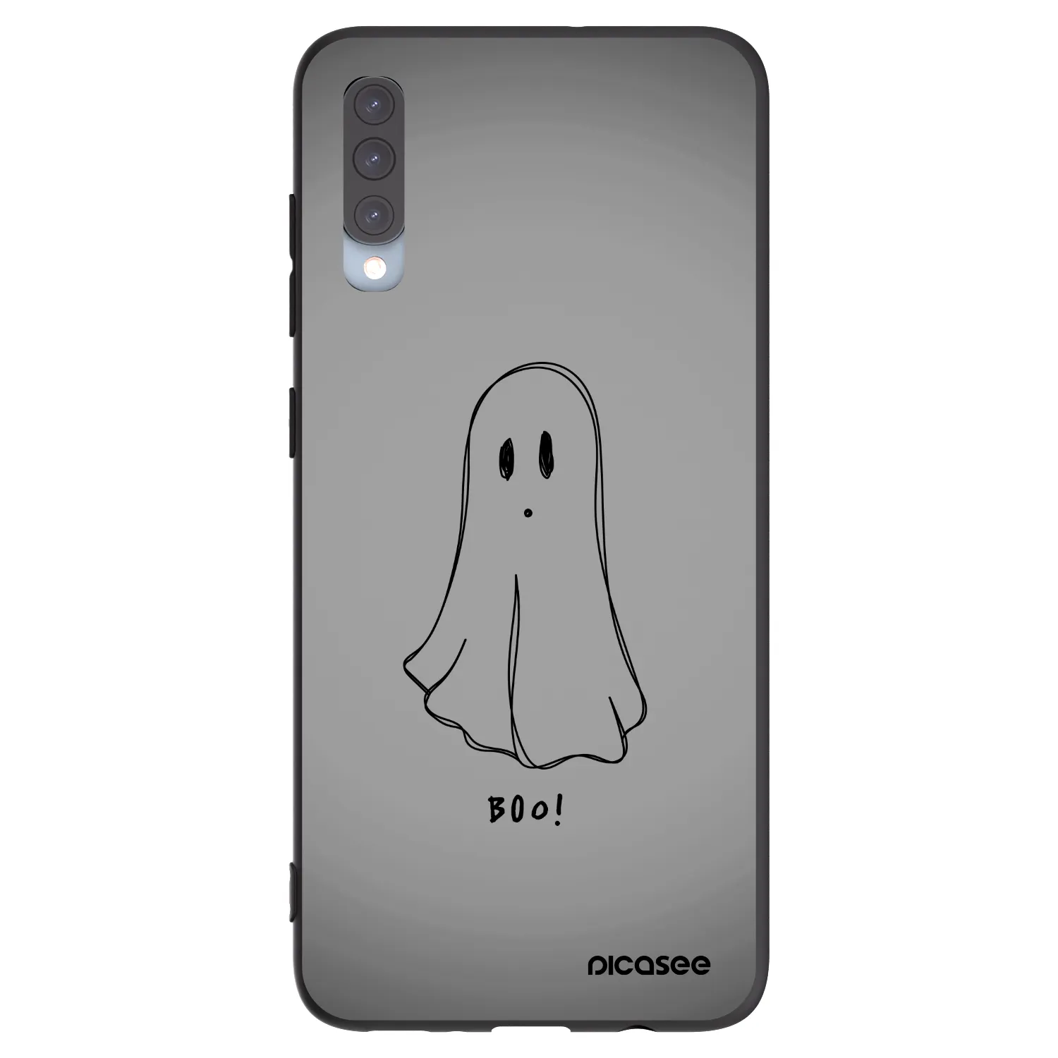 Picasee silikonowe czarne etui na Samsung Galaxy A70 A705F - Ghost