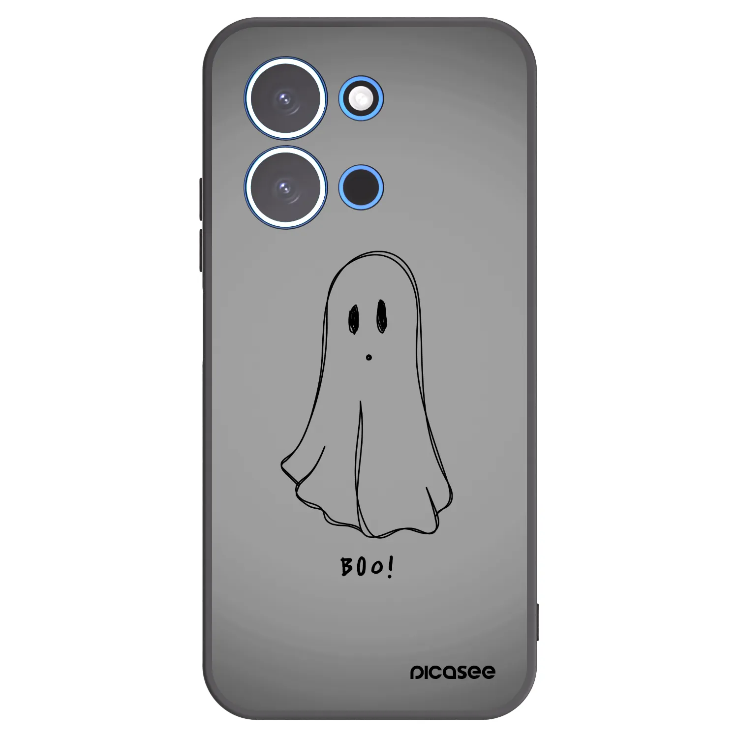Picasee silikonowe czarne etui na Xiaomi Redmi 15C 4G - Ghost