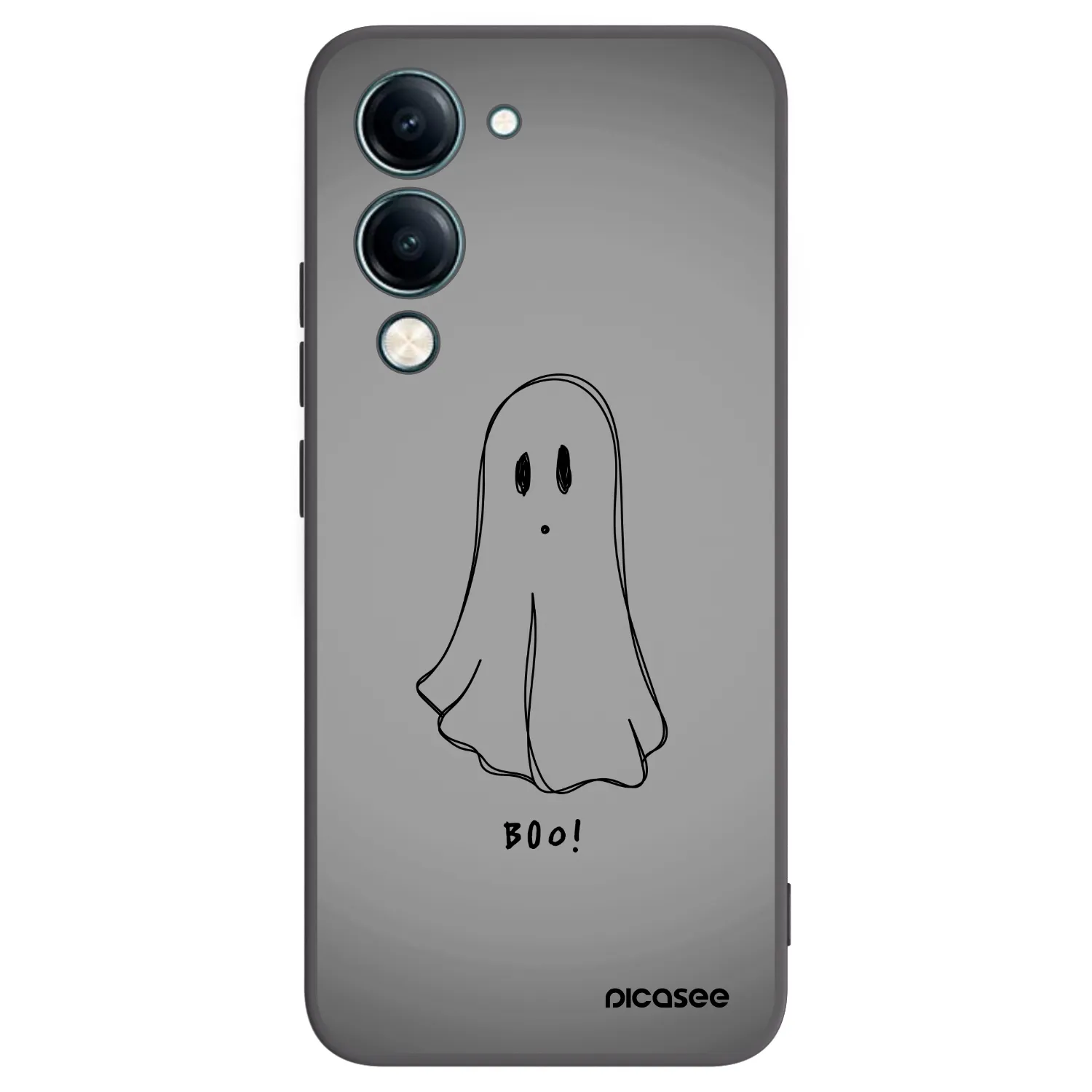 Picasee silikonowe czarne etui na Vivo Y29s 5G - Ghost