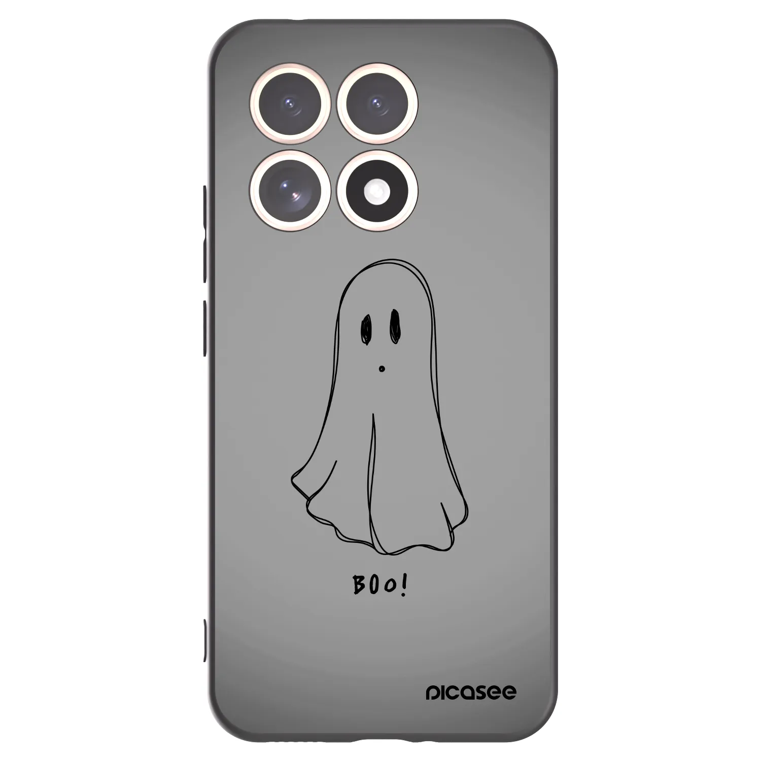 Picasee silikonowe czarne etui na Xiaomi 15T - Ghost