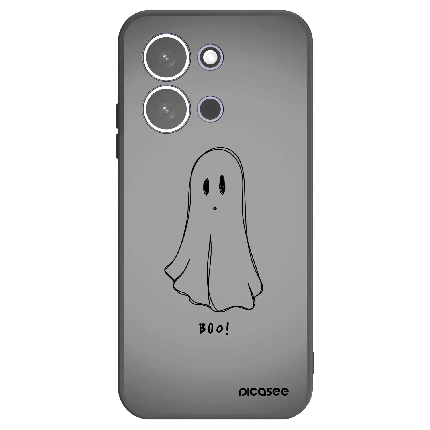Picasee silikonowe czarne etui na Xiaomi Redmi 15C 5G - Ghost
